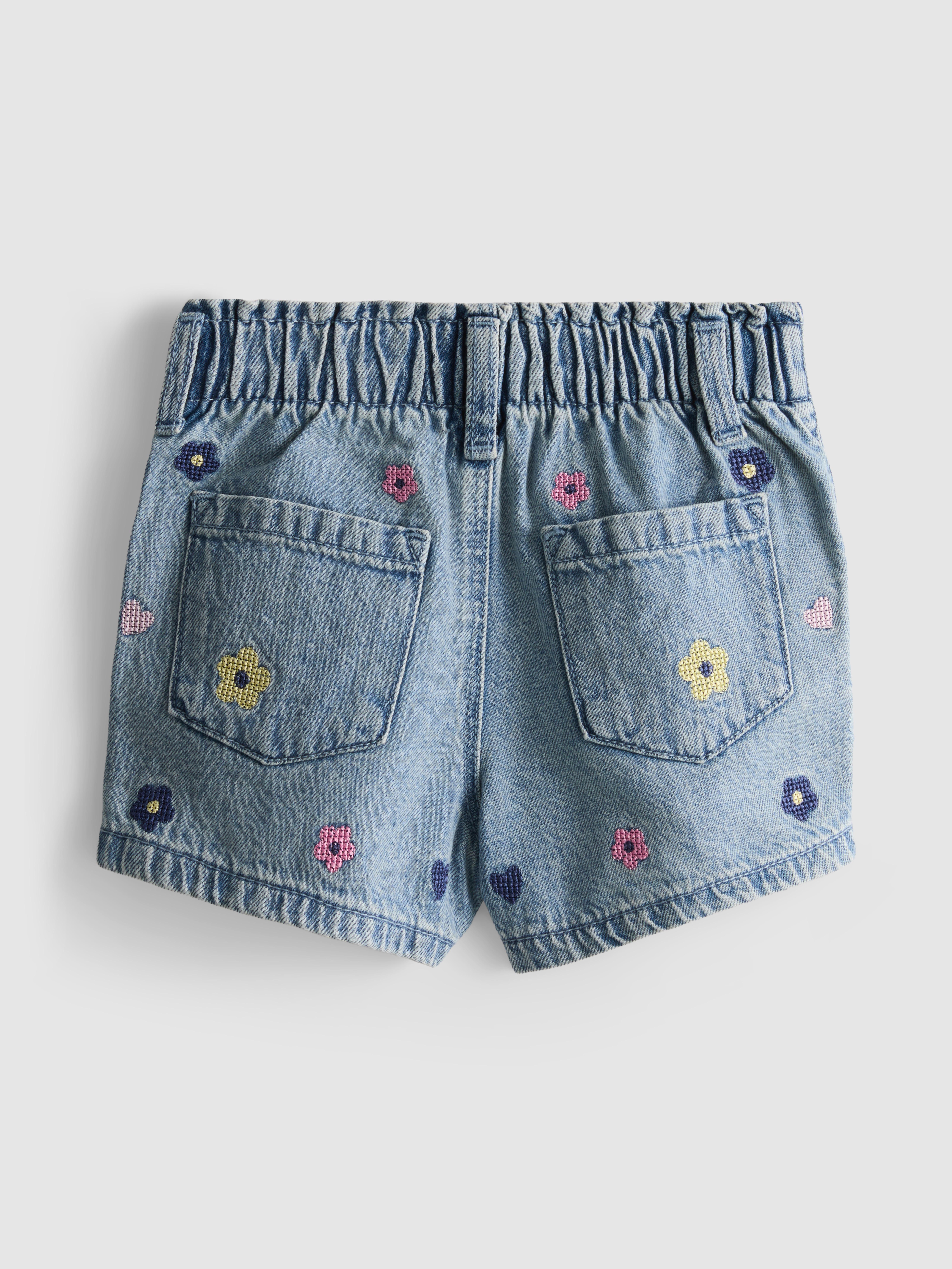 1.5-9yrs | Paperbag Denim Shorts
