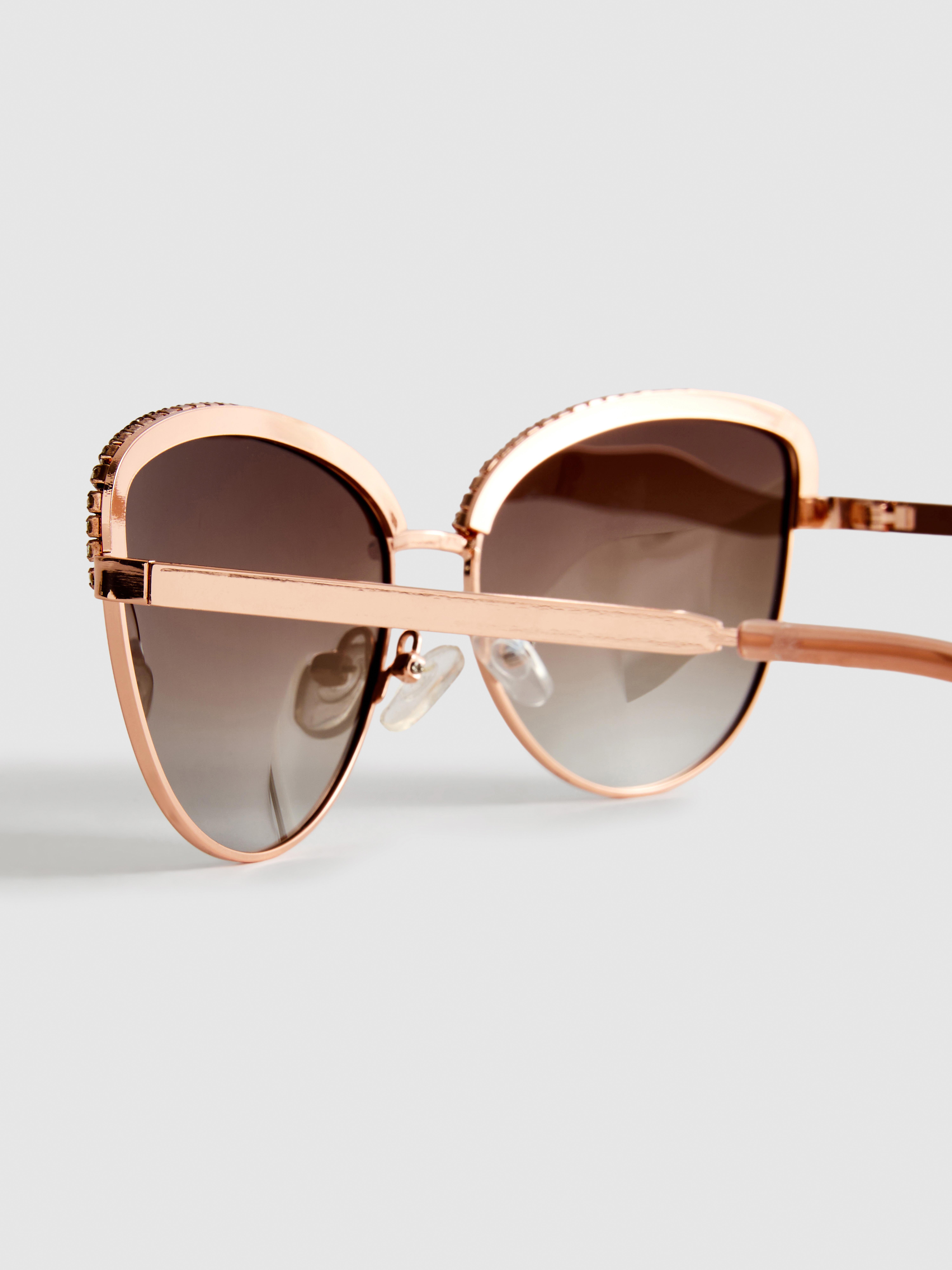 Diamanté Cat Eye Sunglasses