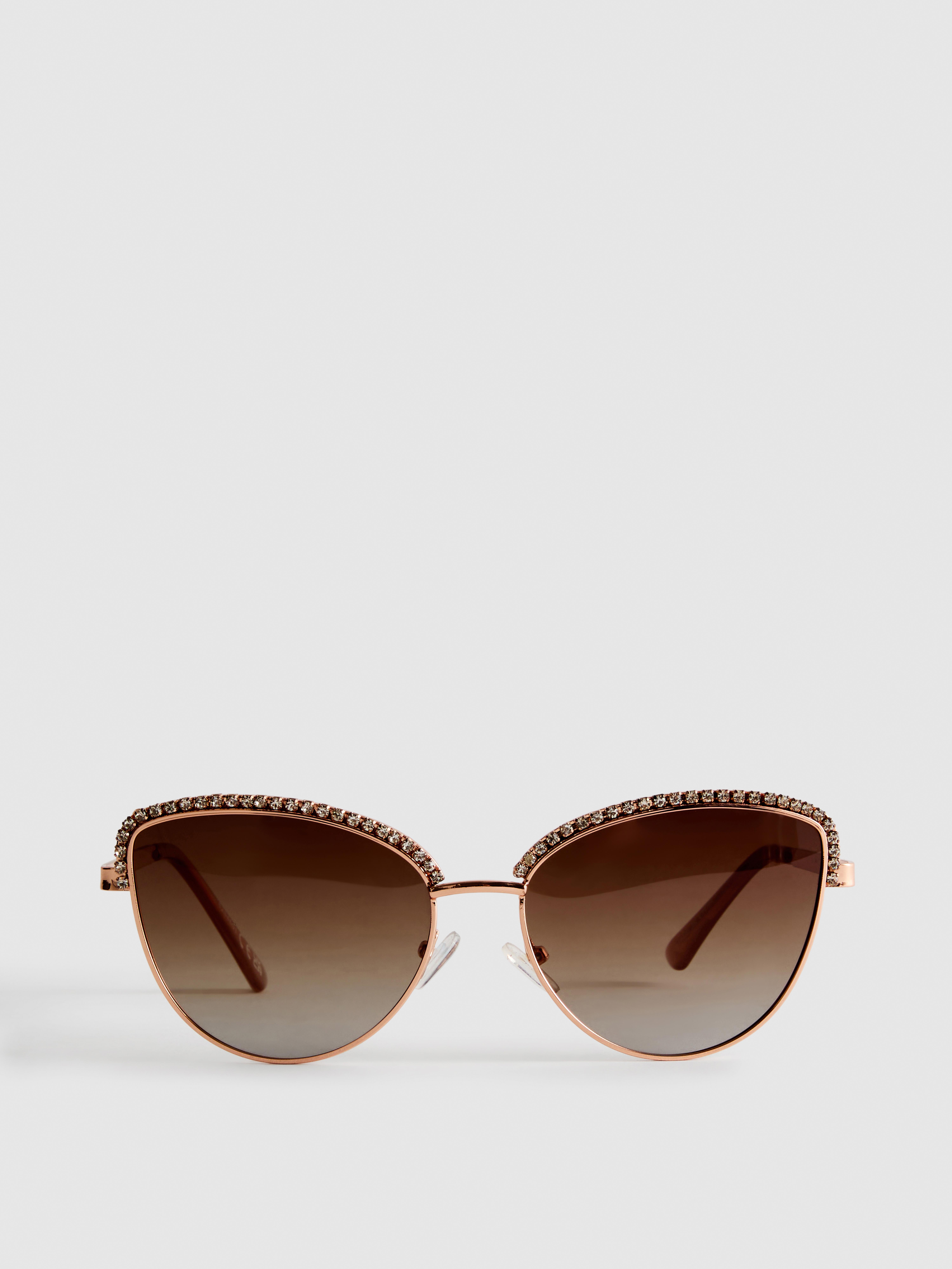 Diamanté Cat Eye Sunglasses