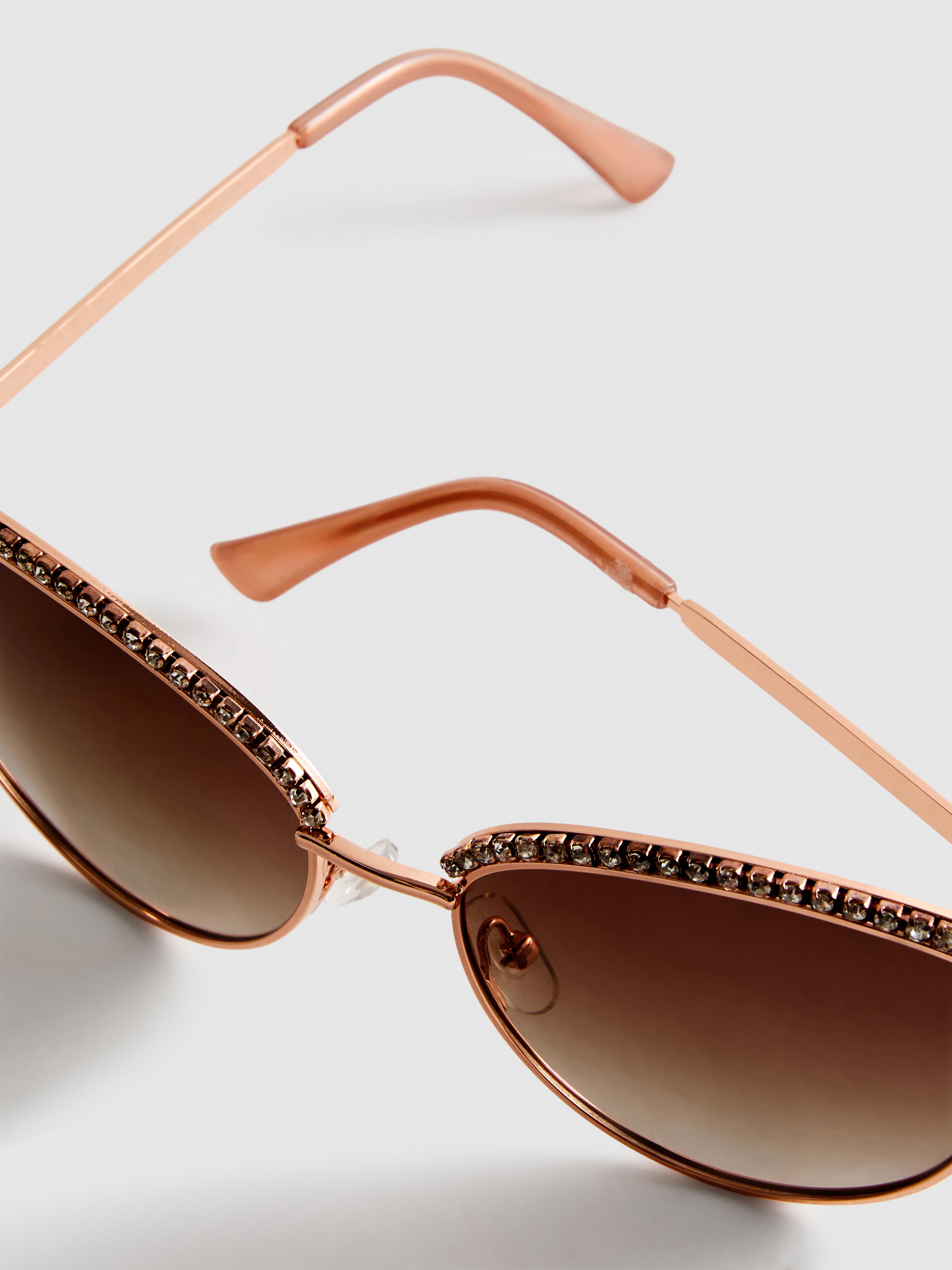 Diamanté Cat Eye Sunglasses