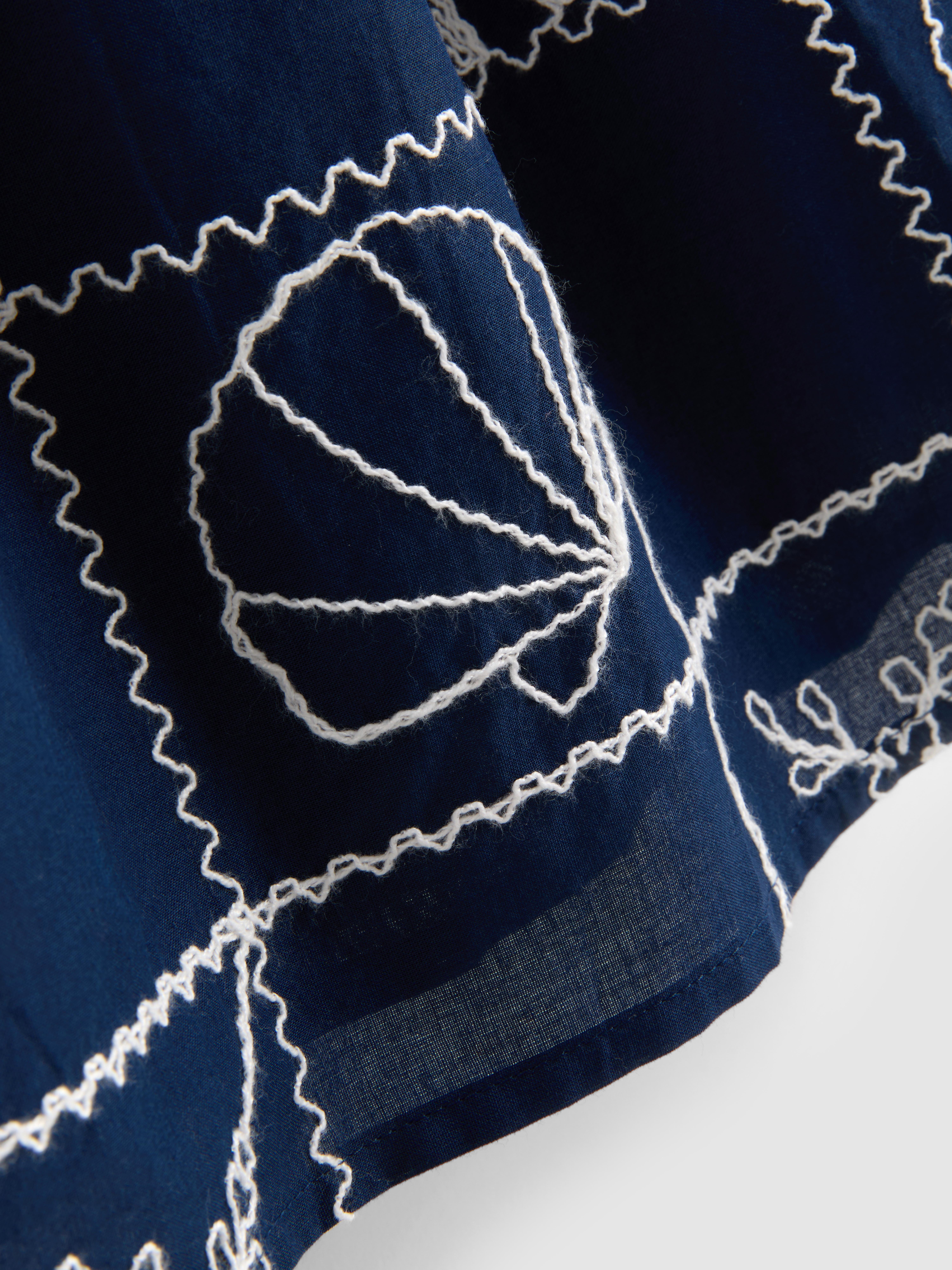 1,5 - 9 ani | Rochie încrețită cu bretele subțiri și broderie