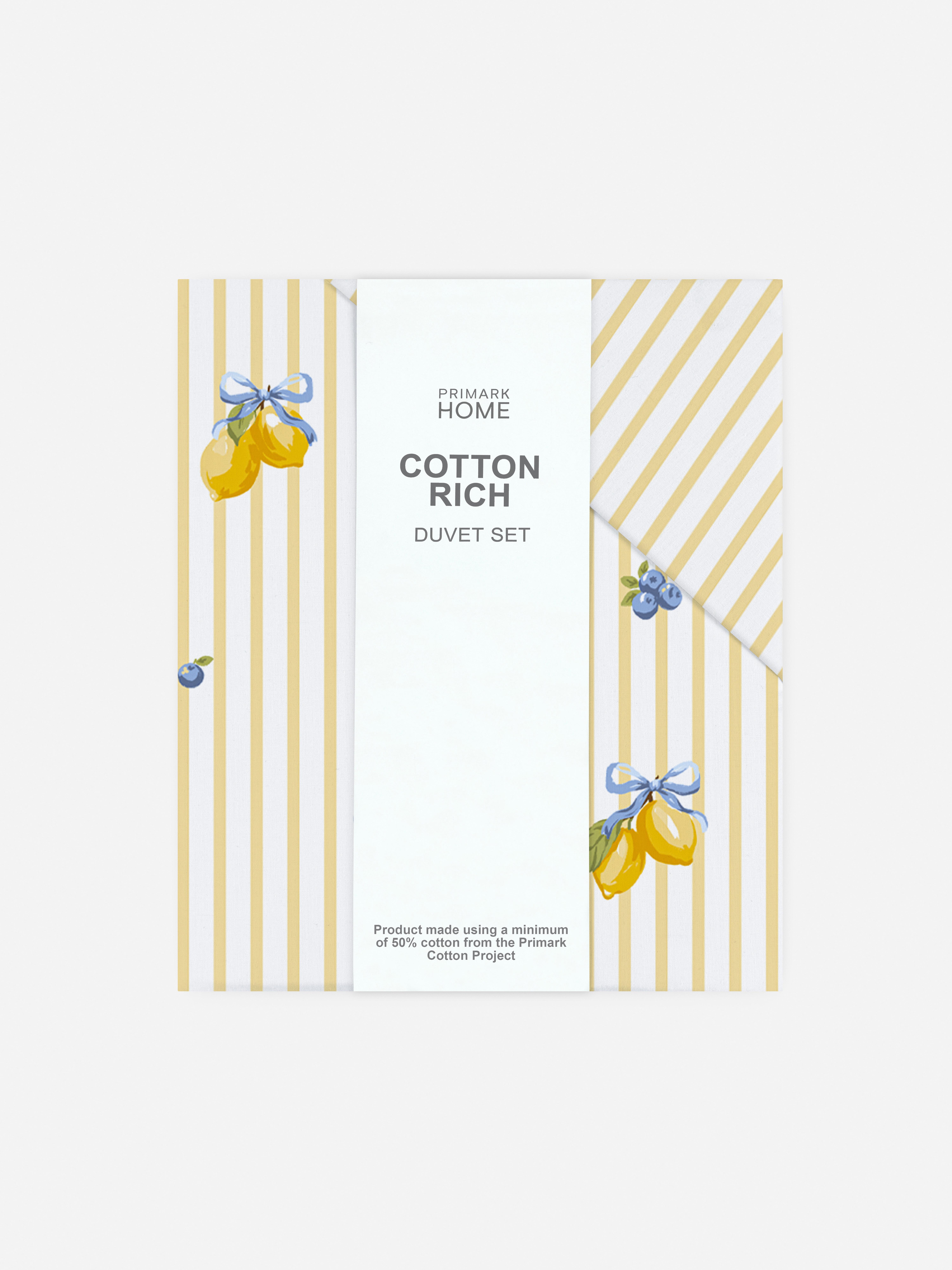 Conjunto capa edredão riscas limão