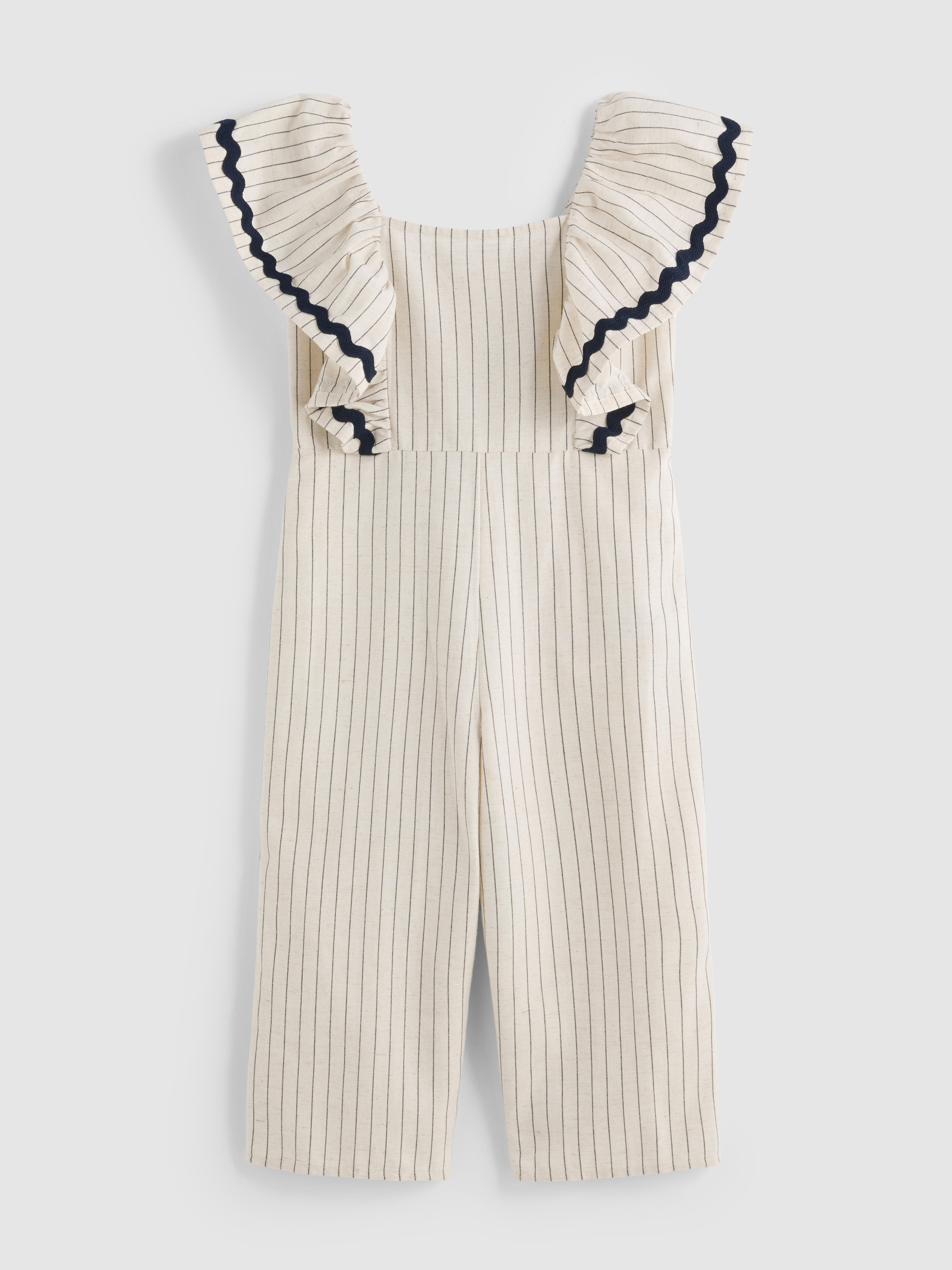 1.5-9yrs | Stripe Ric Rac Jumpsuit