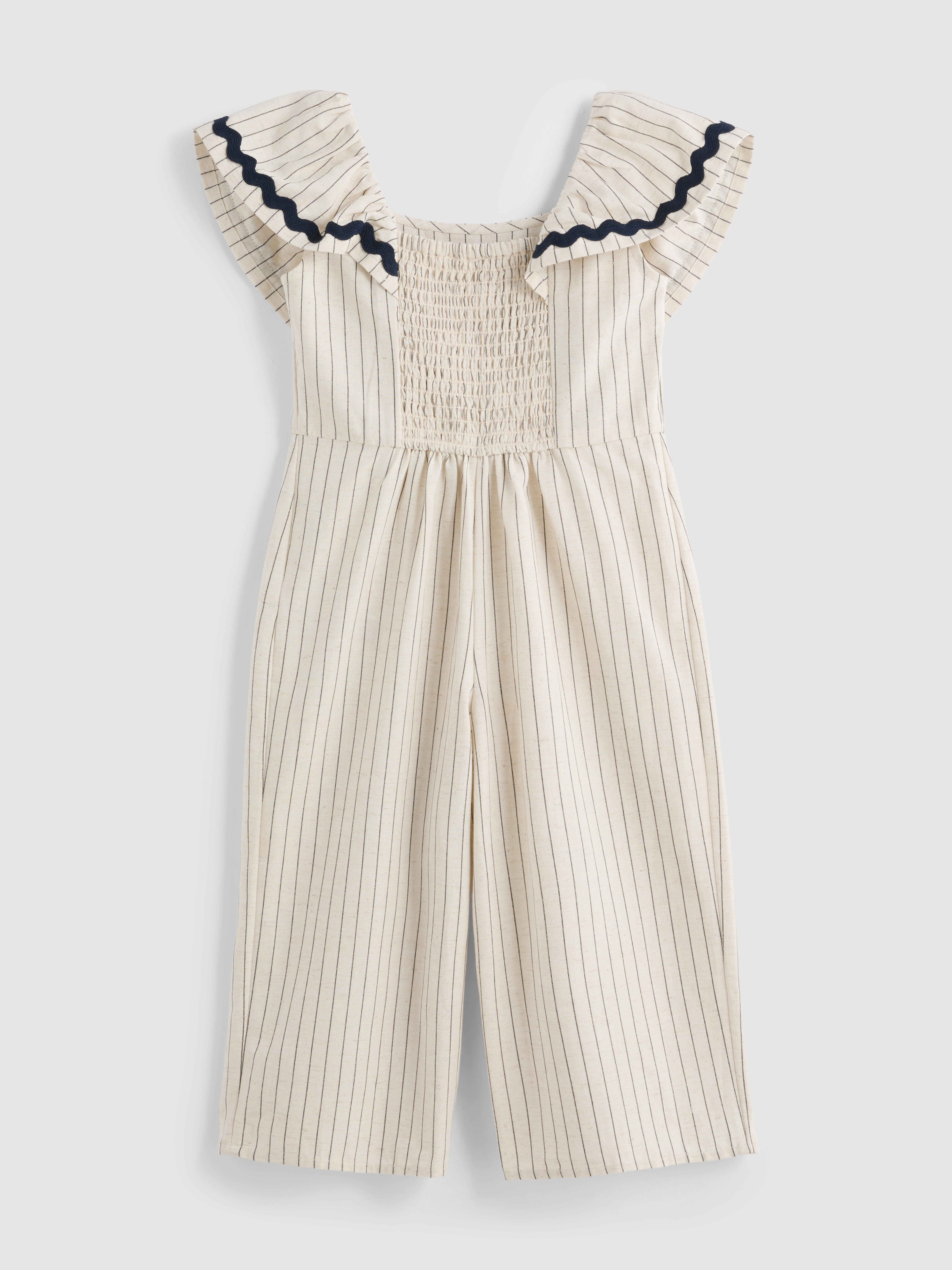 1.5-9yrs | Stripe Ric Rac Jumpsuit