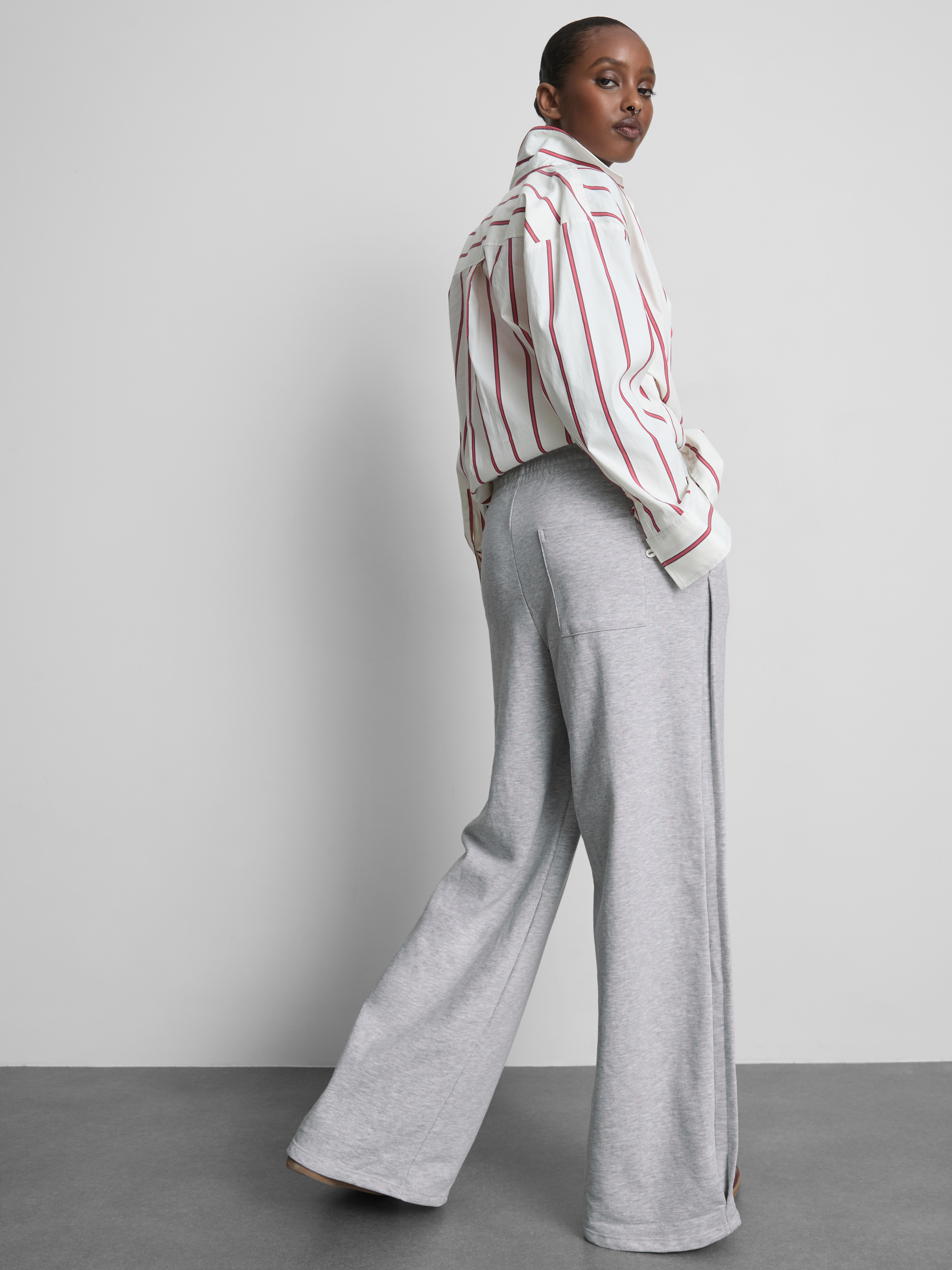 Cotton Rich Wide Leg Pleated Joggers