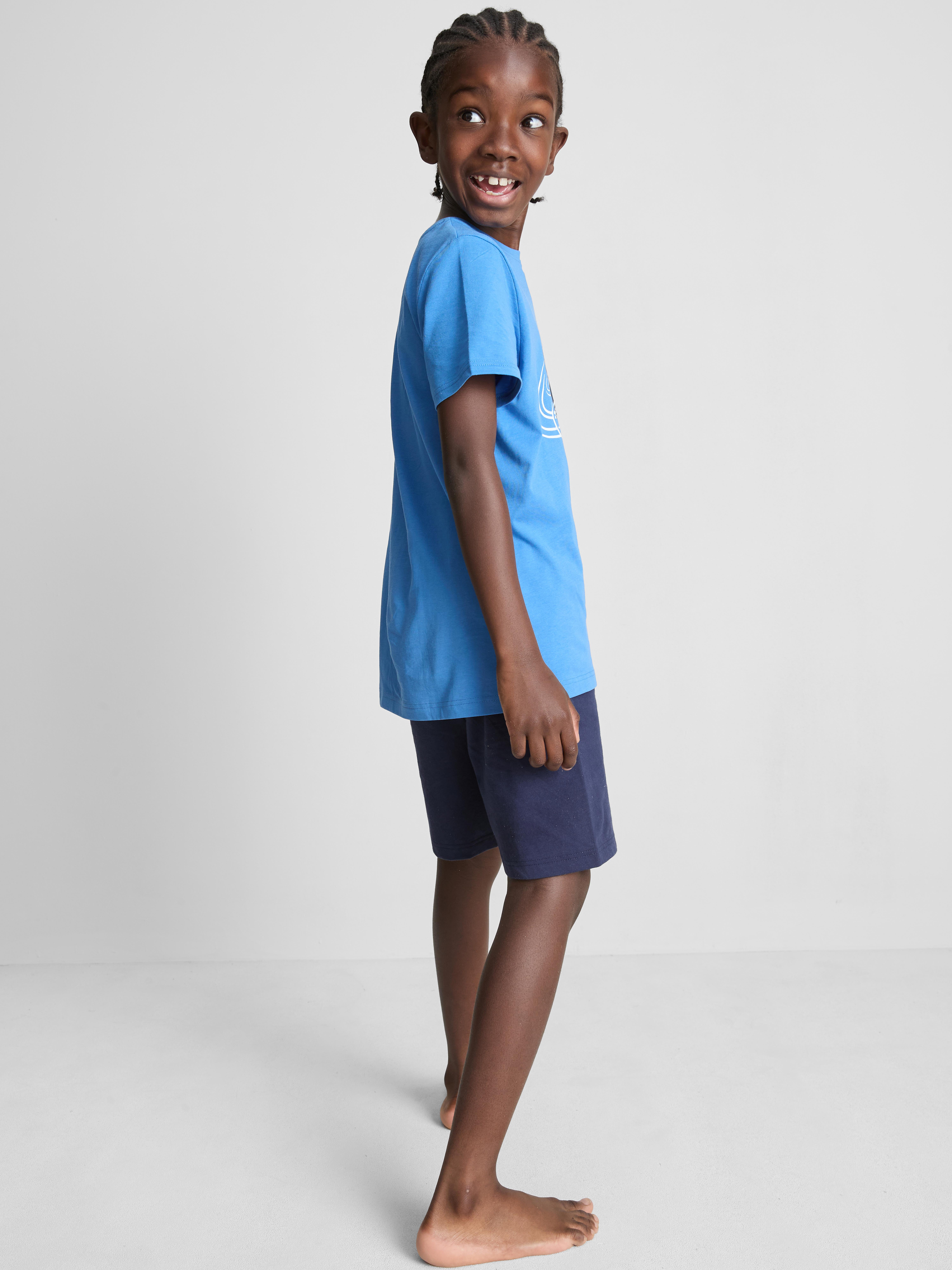 7-15 jr | Korte pyjama met voetbalprint
