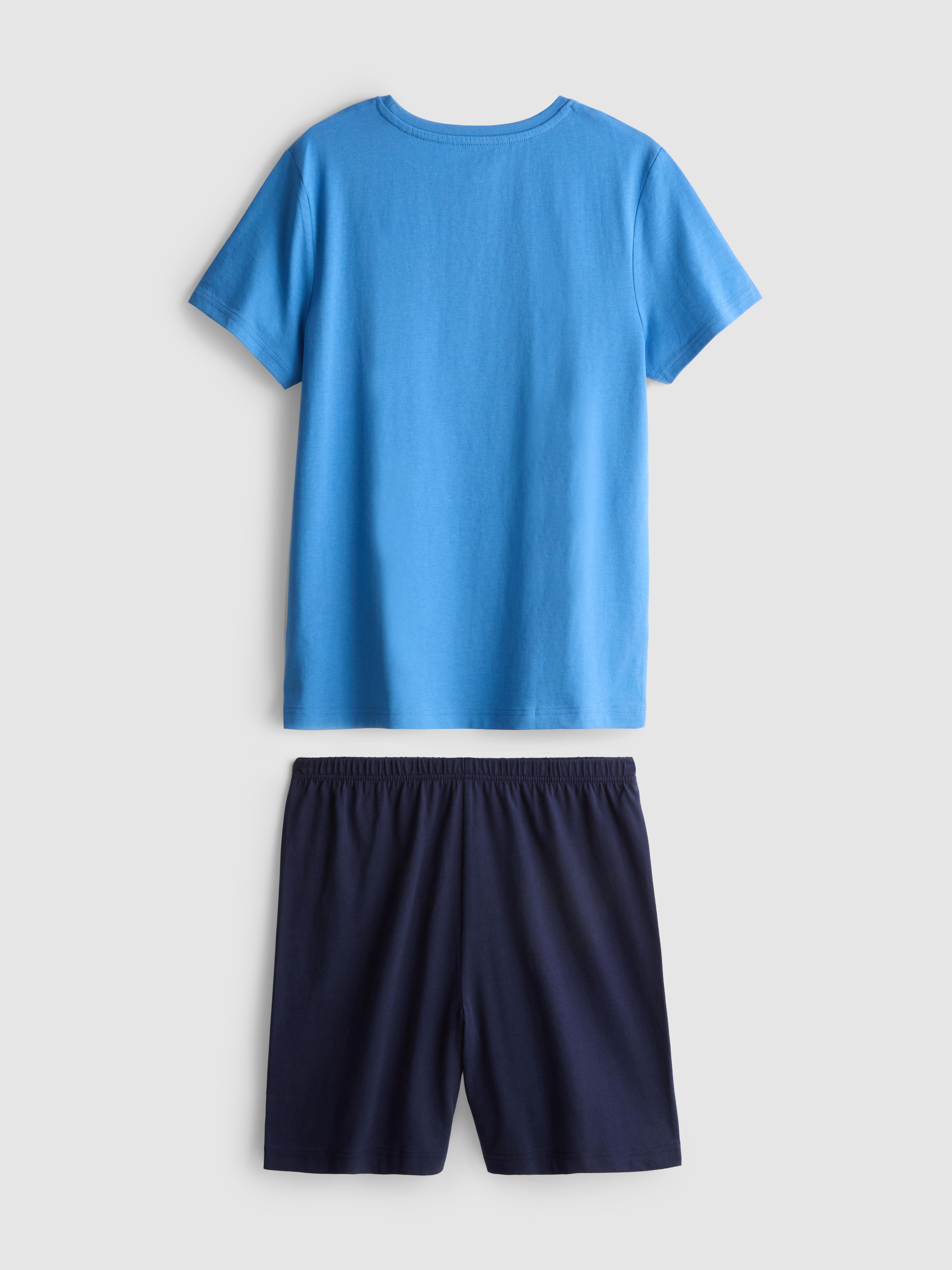 7-15 jr | Korte pyjama met voetbalprint