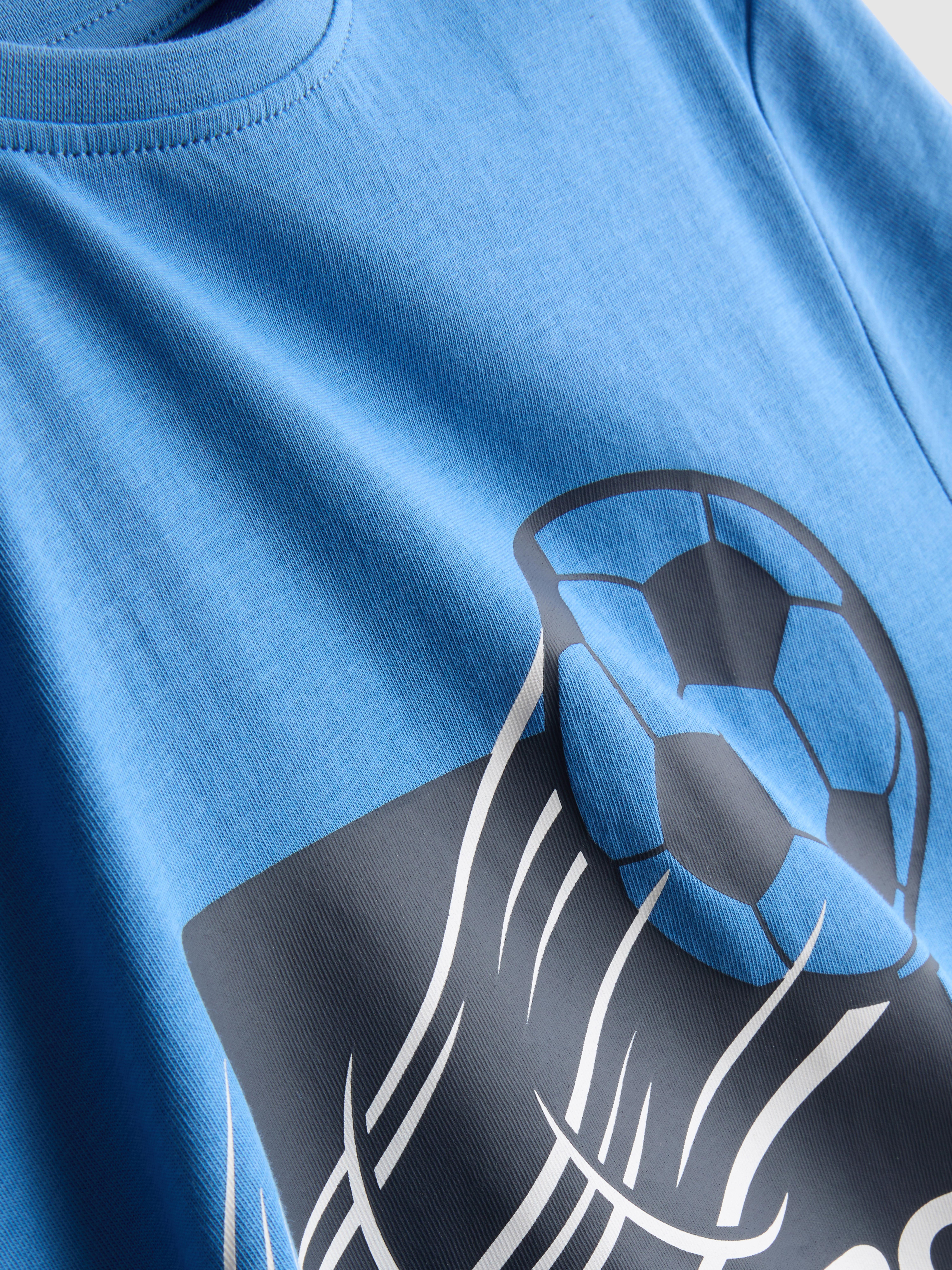 7-15 jr | Korte pyjama met voetbalprint