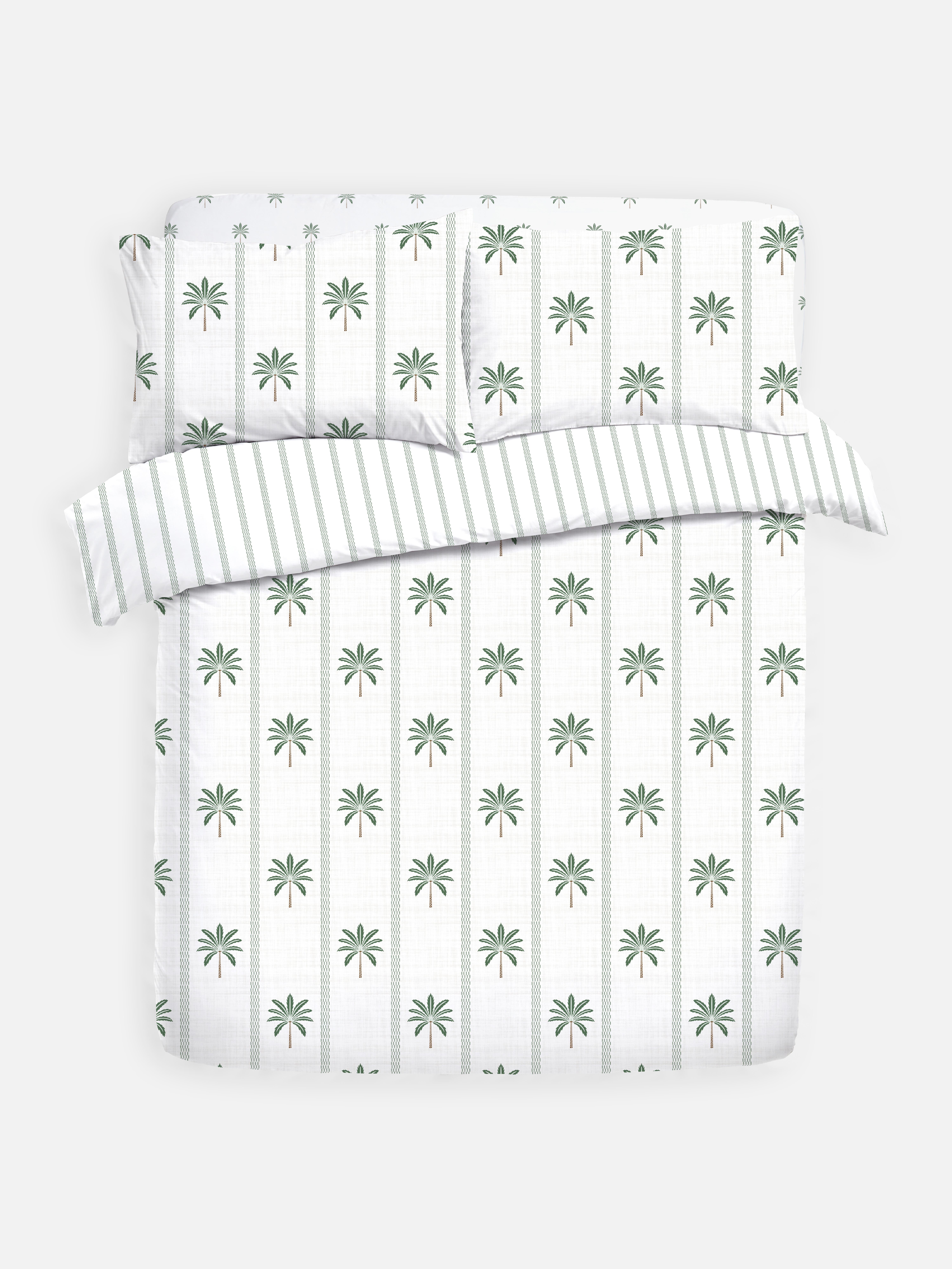 Set biancheria da letto con stampa palme