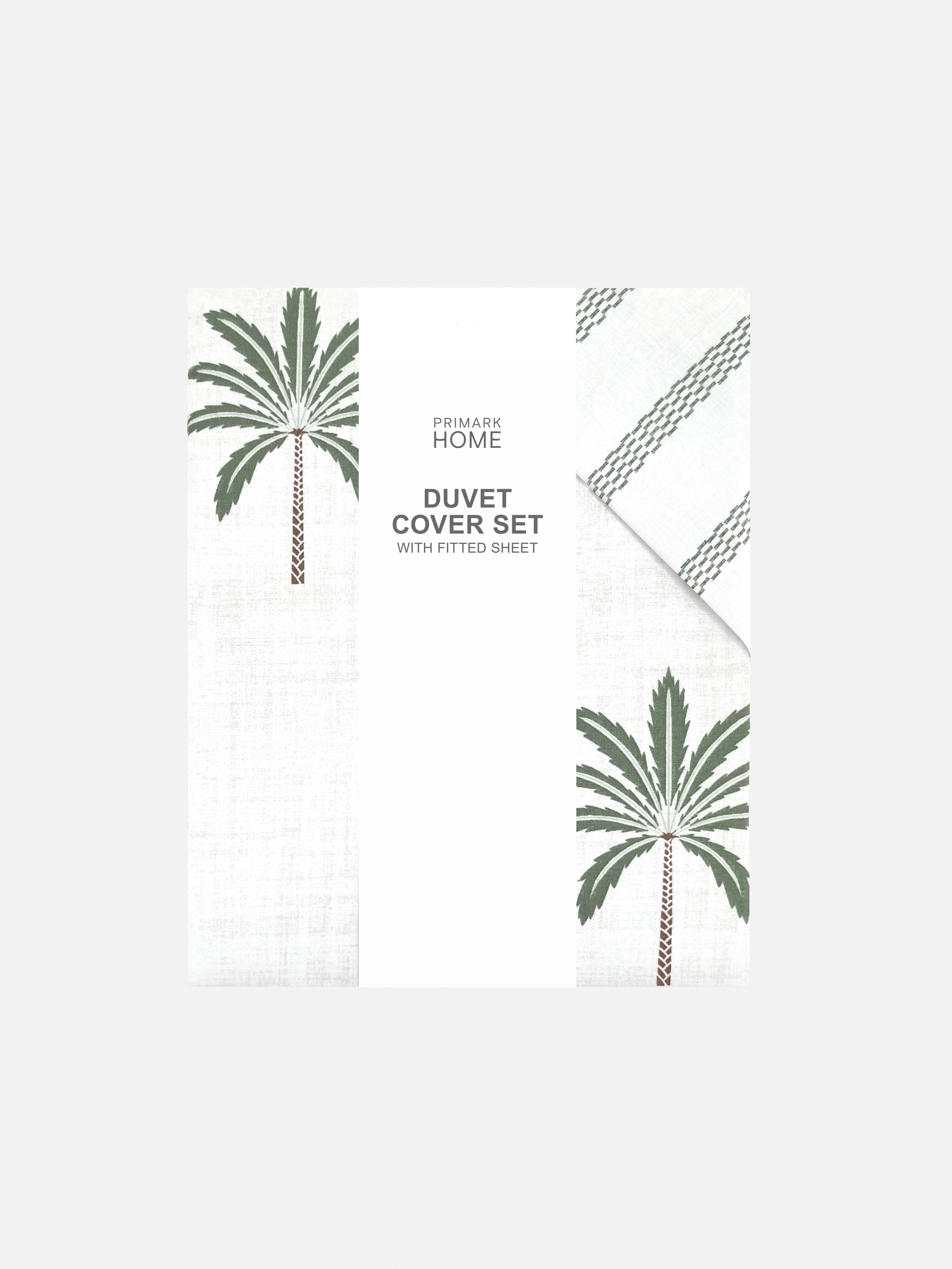Set biancheria da letto con stampa palme
