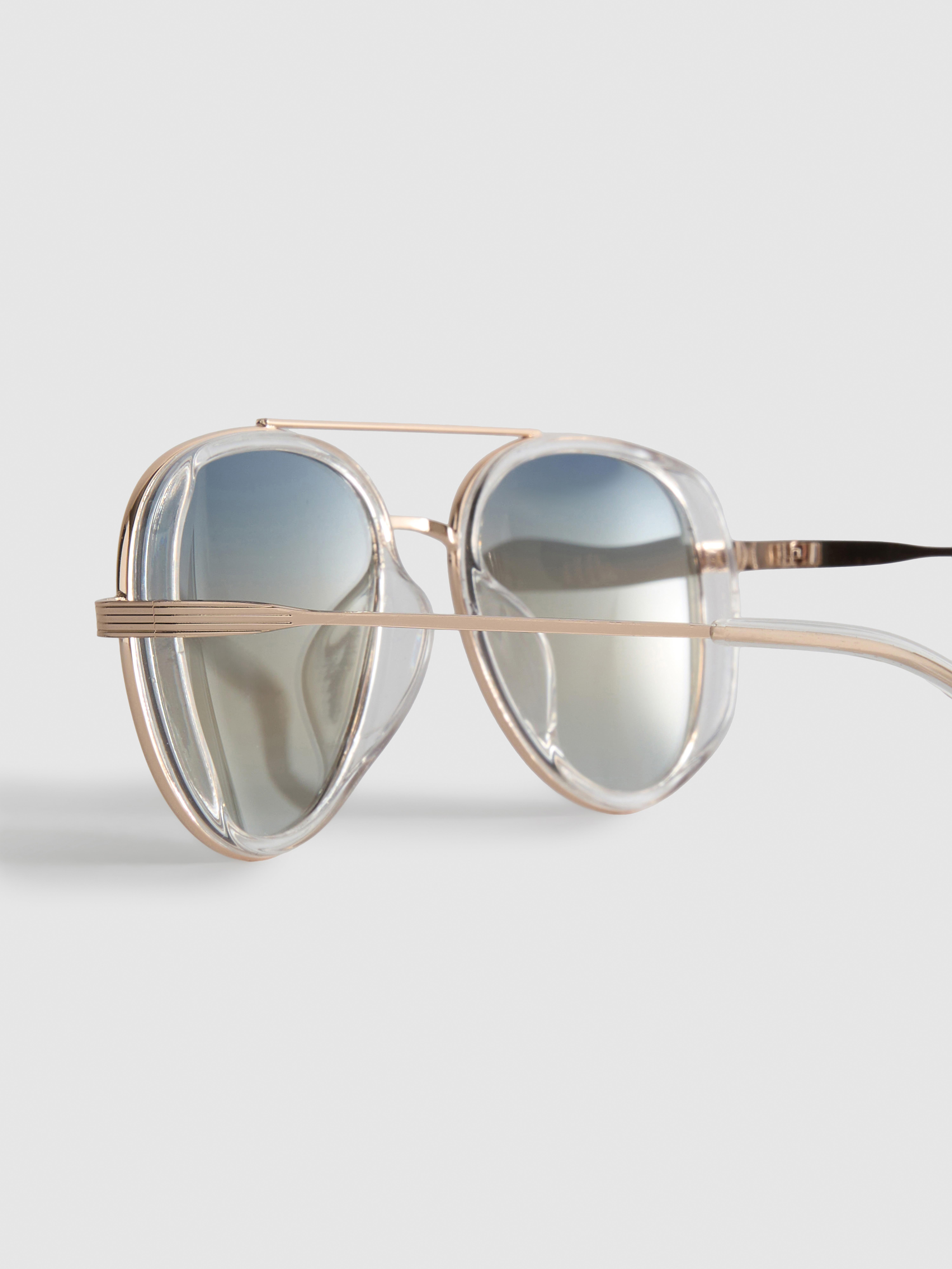Metal Aviator-Style Sunglasses