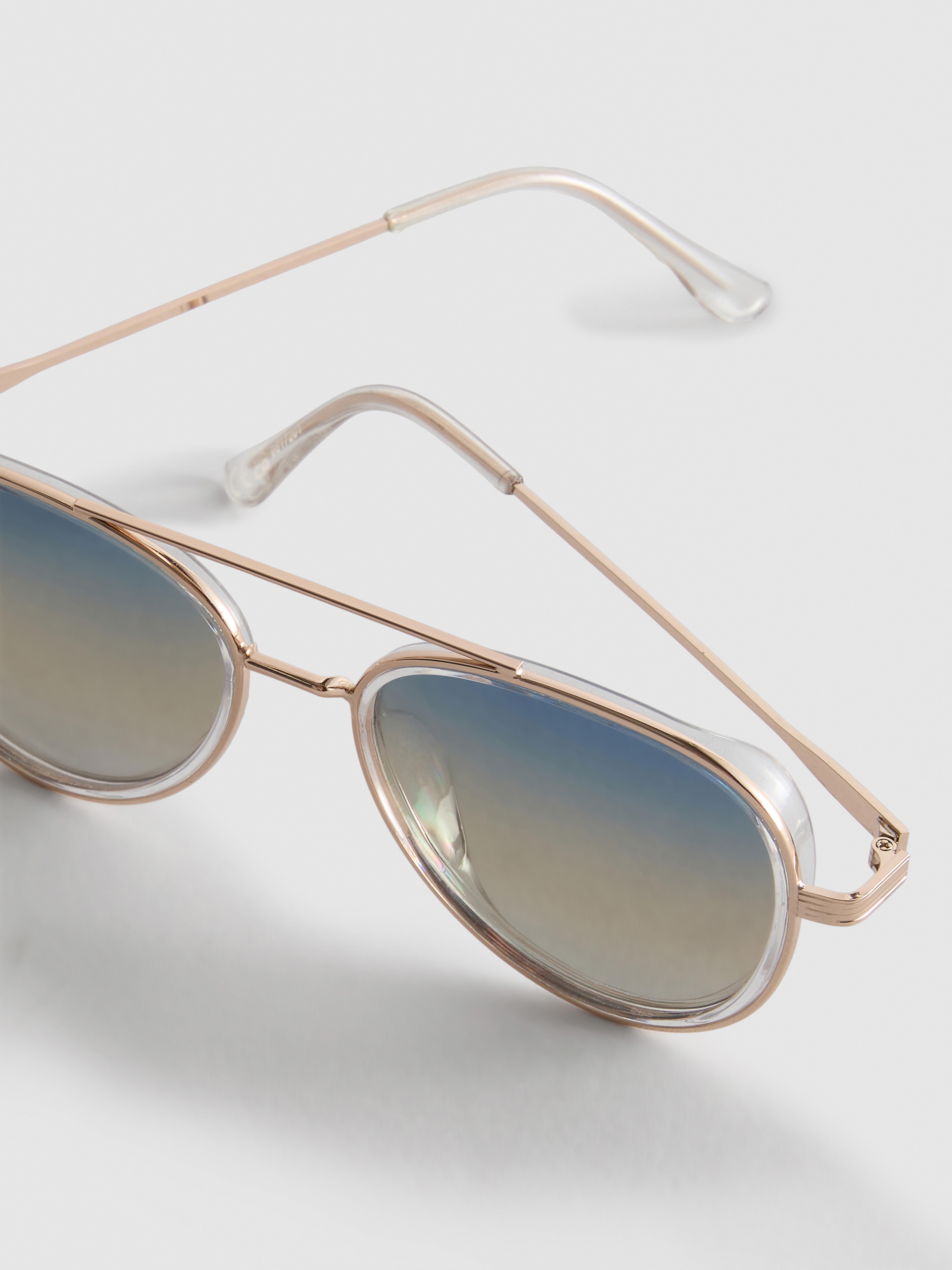 Metal Aviator-Style Sunglasses