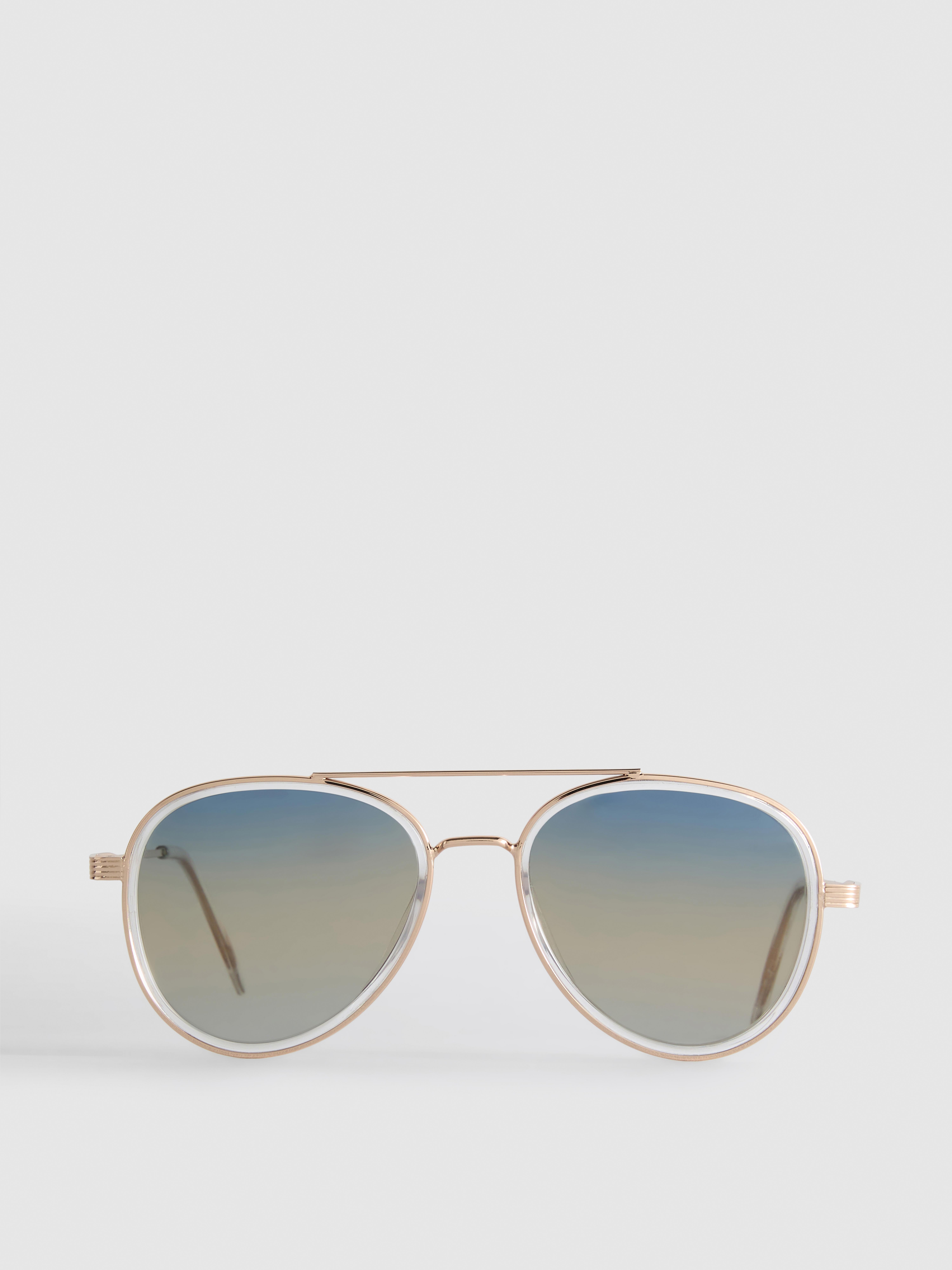 Metal Aviator-Style Sunglasses
