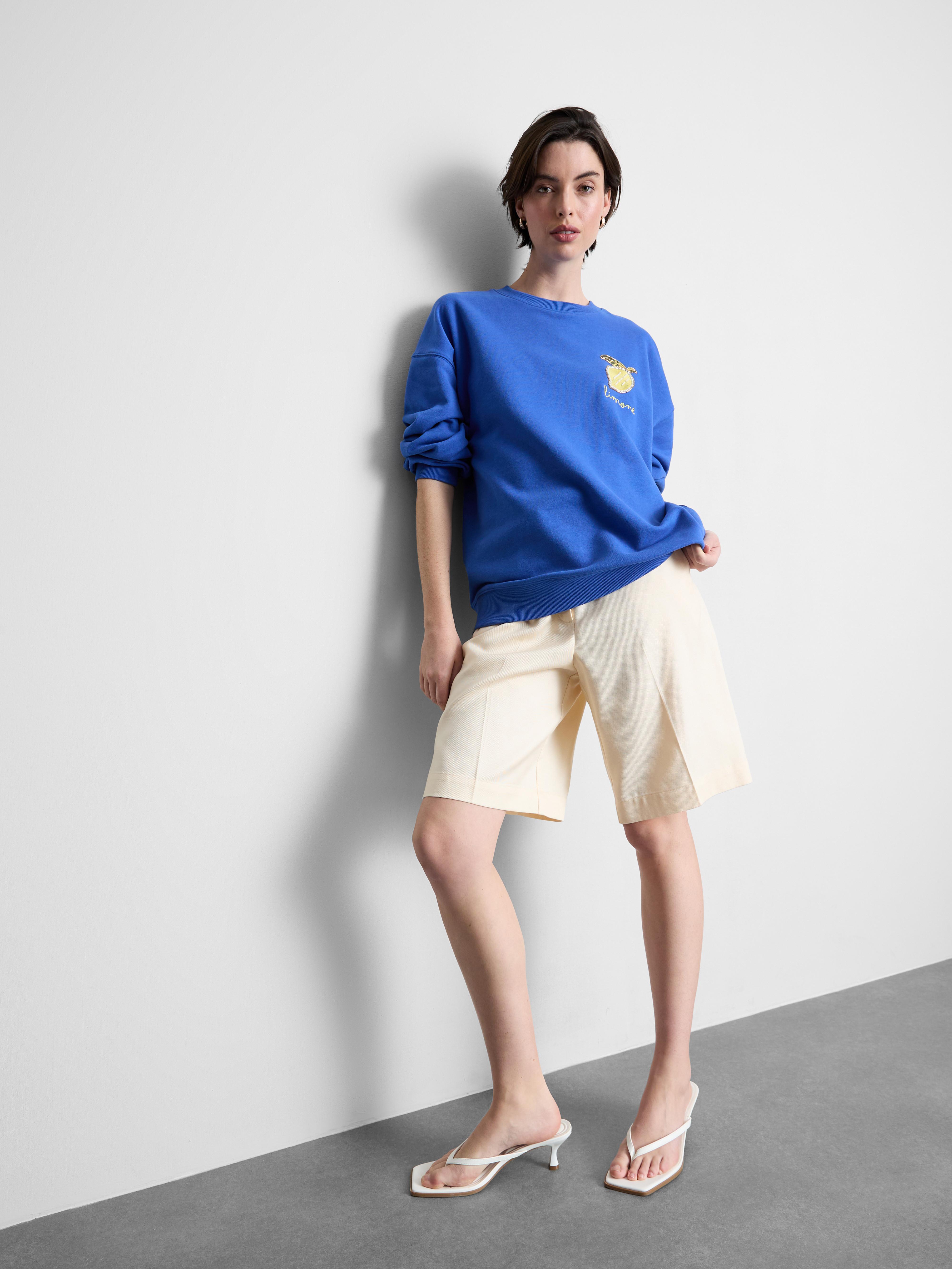 Camisola folgada limão rica algodão