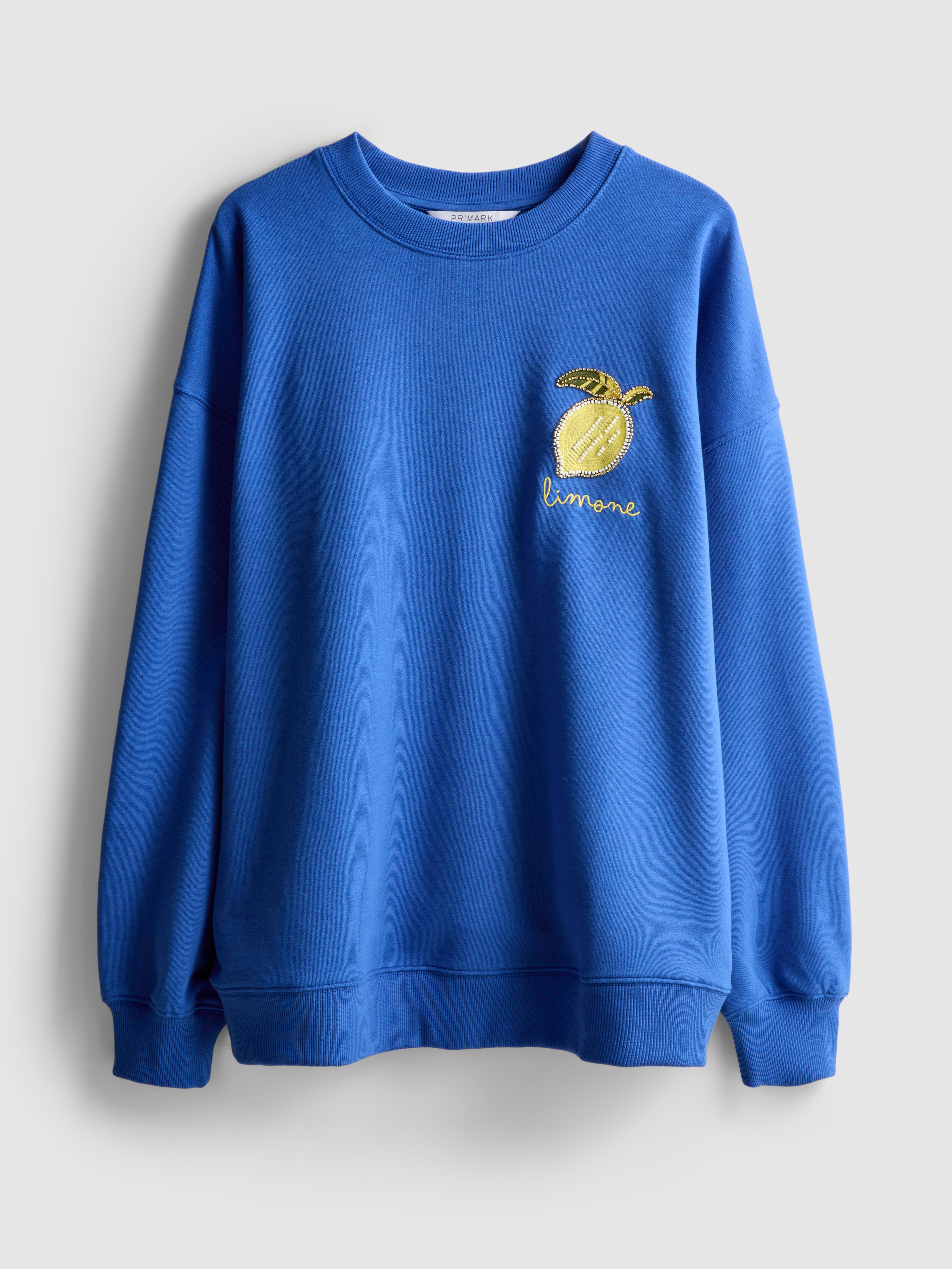 Cotton-Rich Relaxed Lemon Sweatshirt