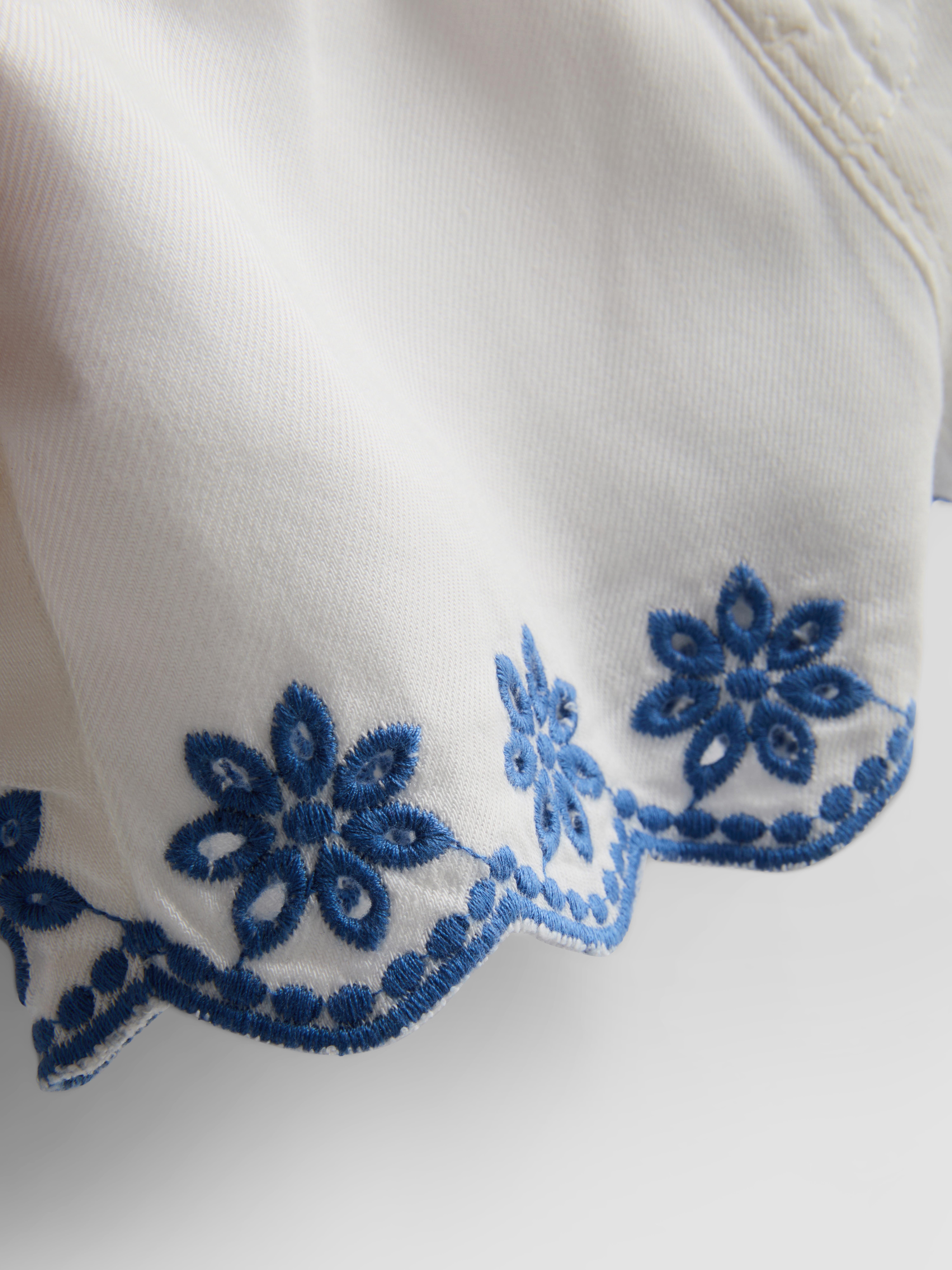 1.5-9yrs | Embroidered Denim Shorts