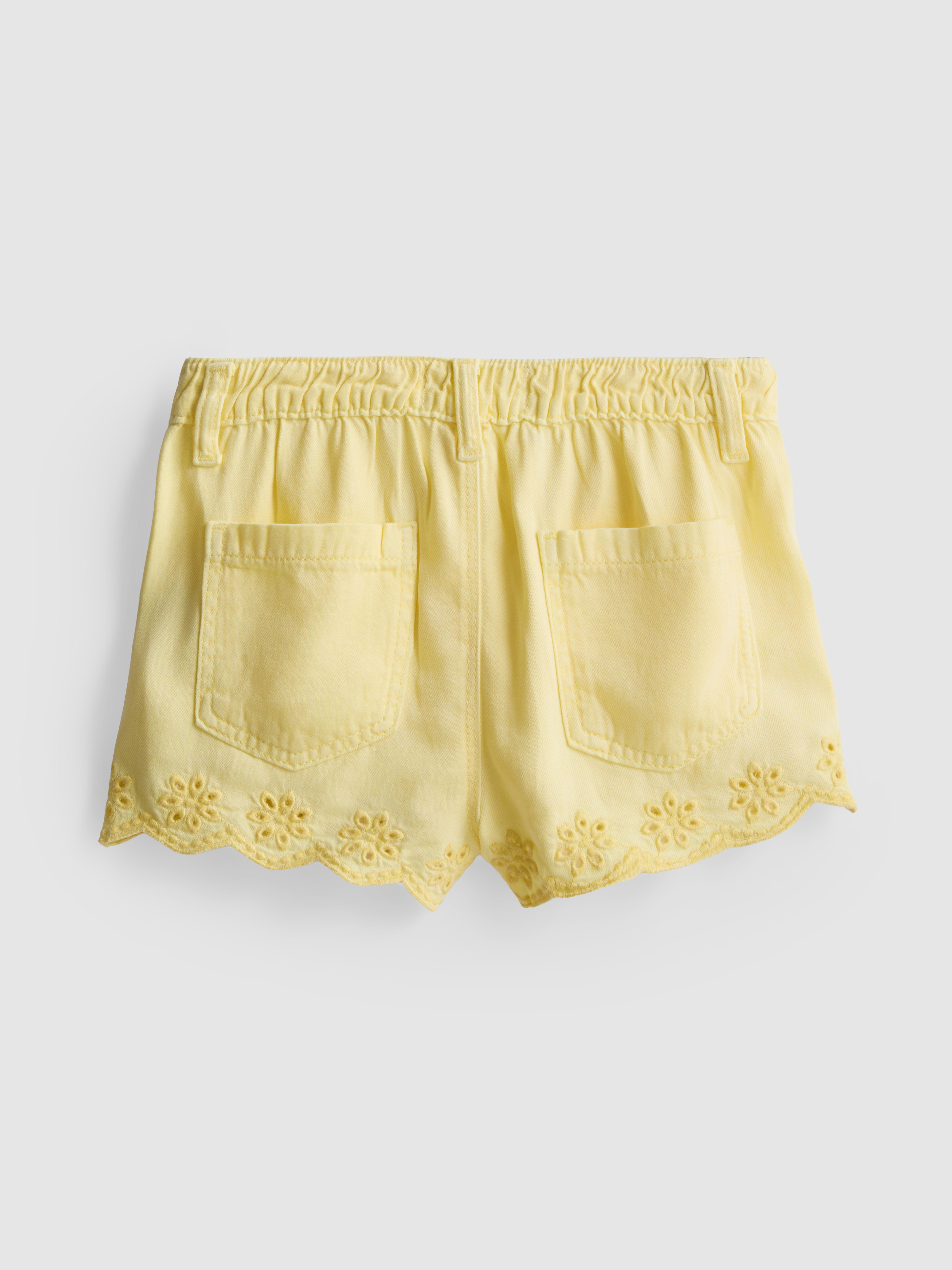 1.5-9yrs | Embroidered Denim Shorts