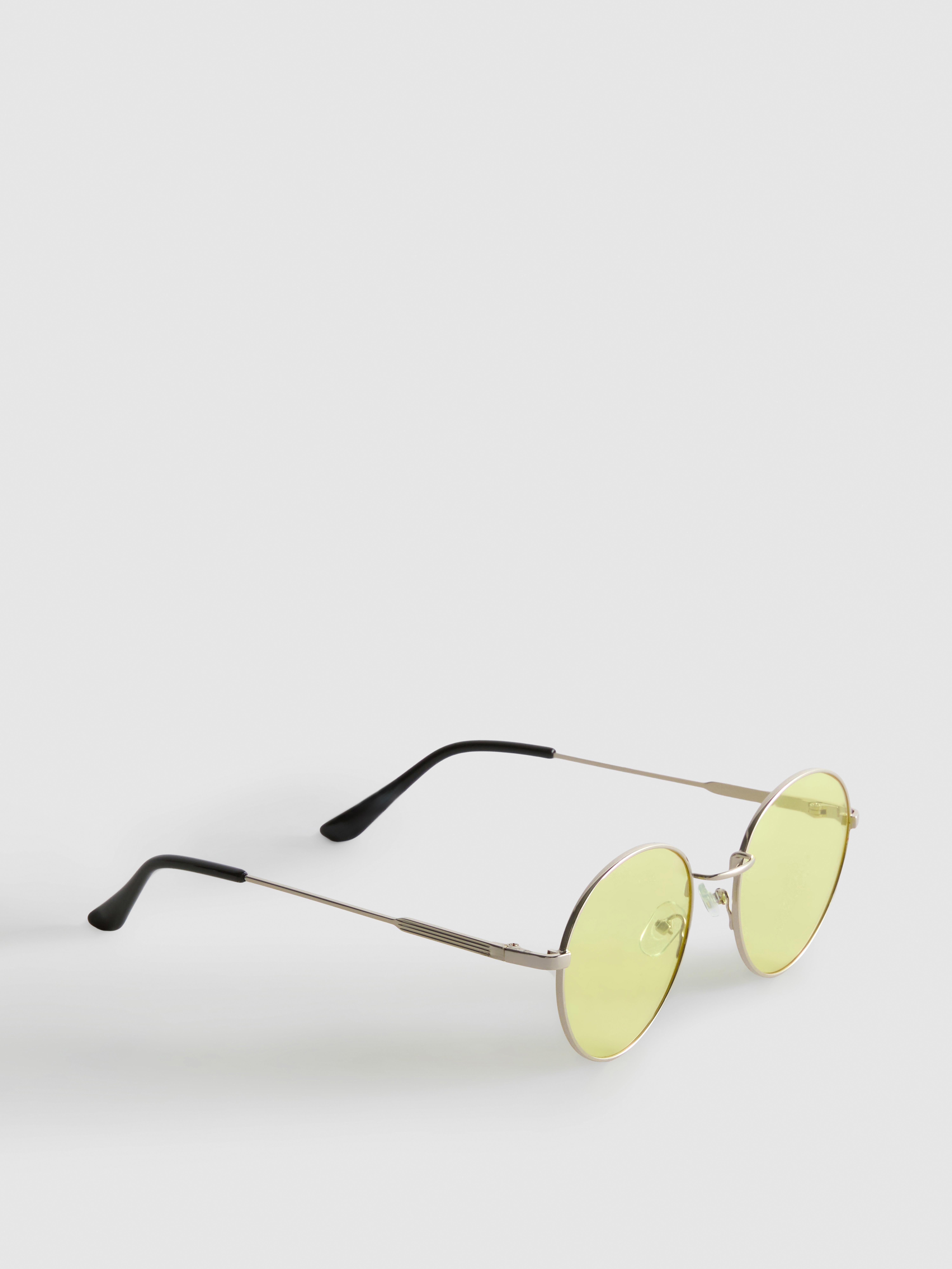 Metal Round Tinted Sunglasses