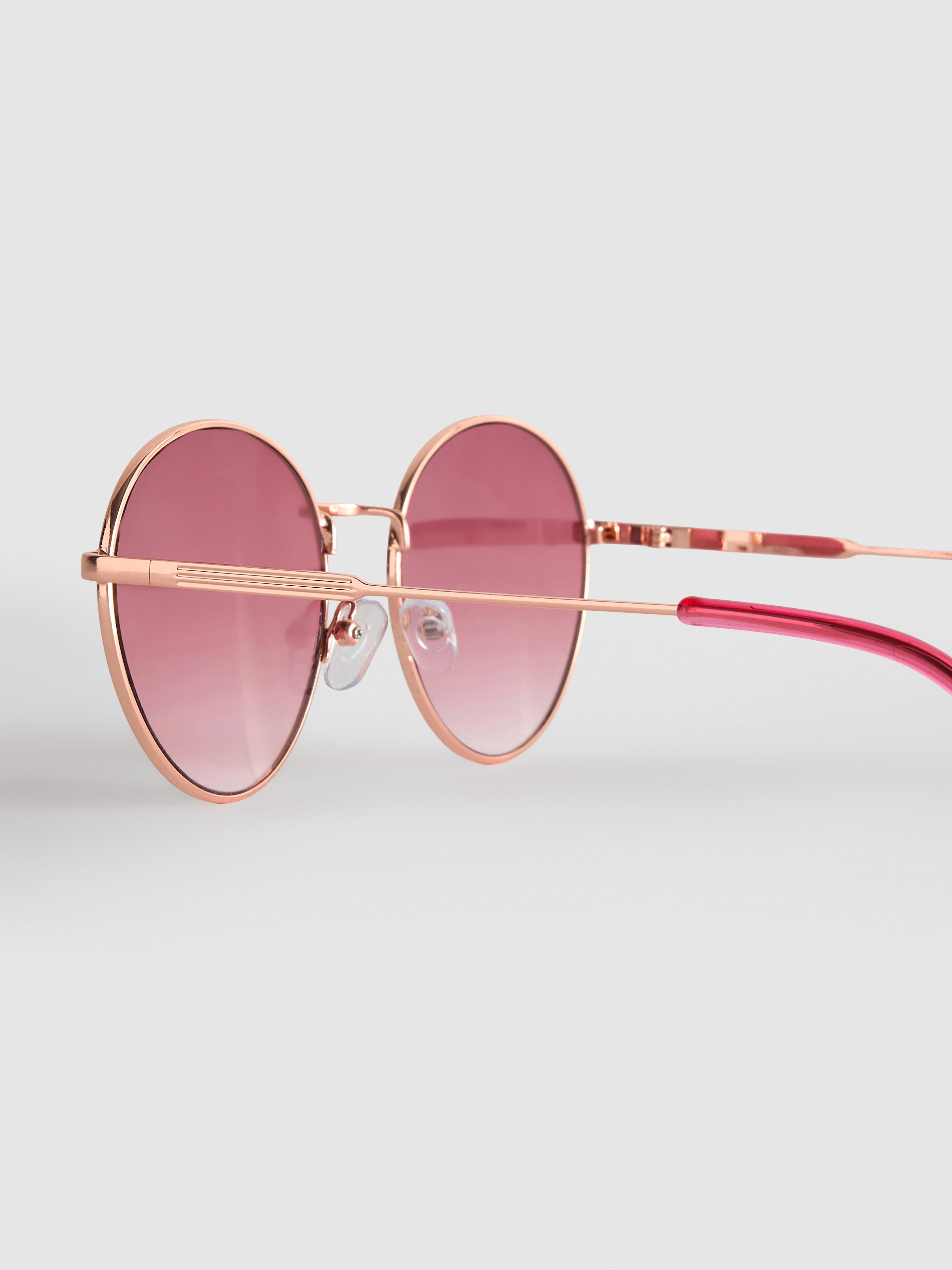 Metal Round Tinted Sunglasses