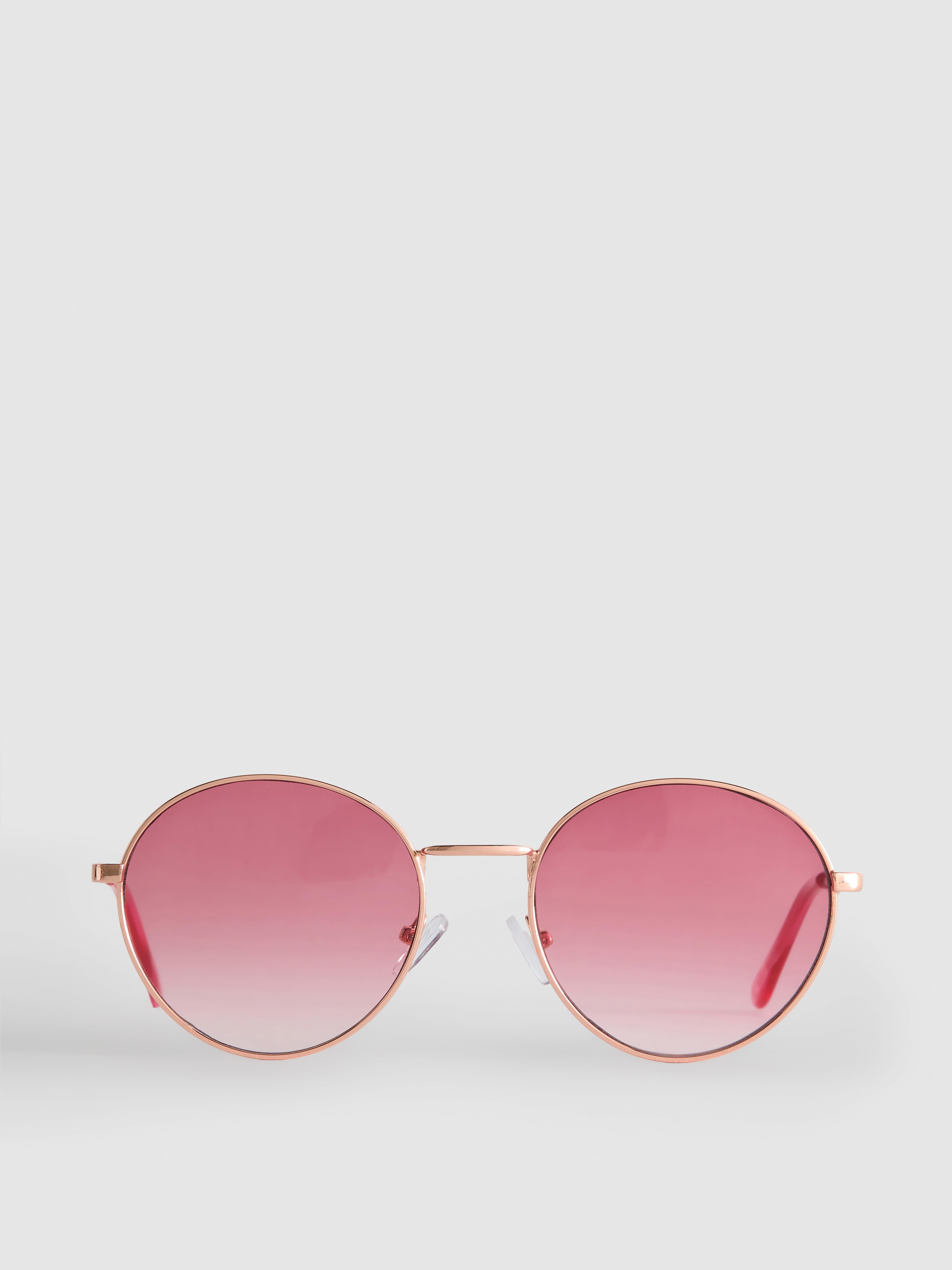 Metal Round Tinted Sunglasses