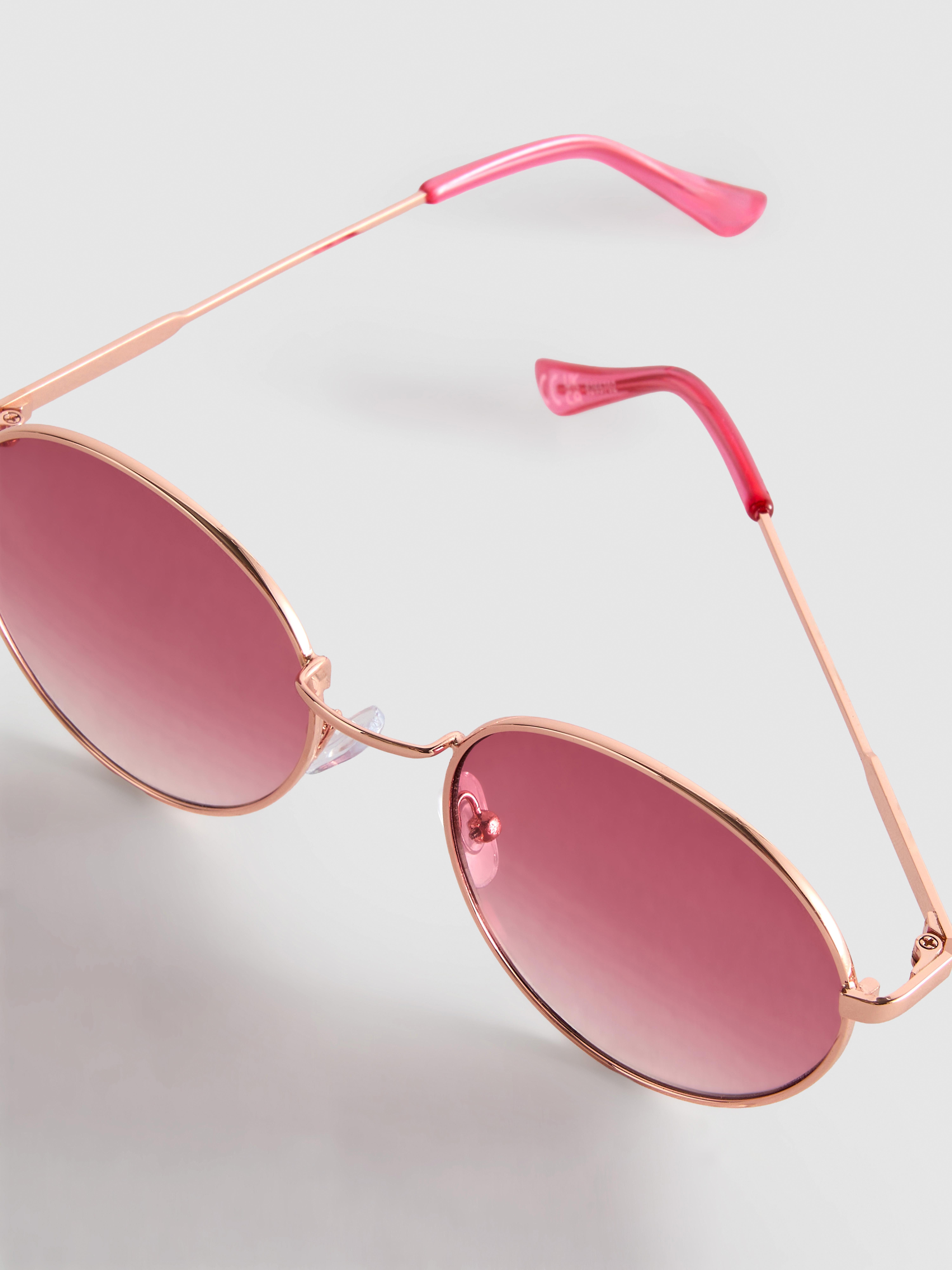 Metal Round Tinted Sunglasses