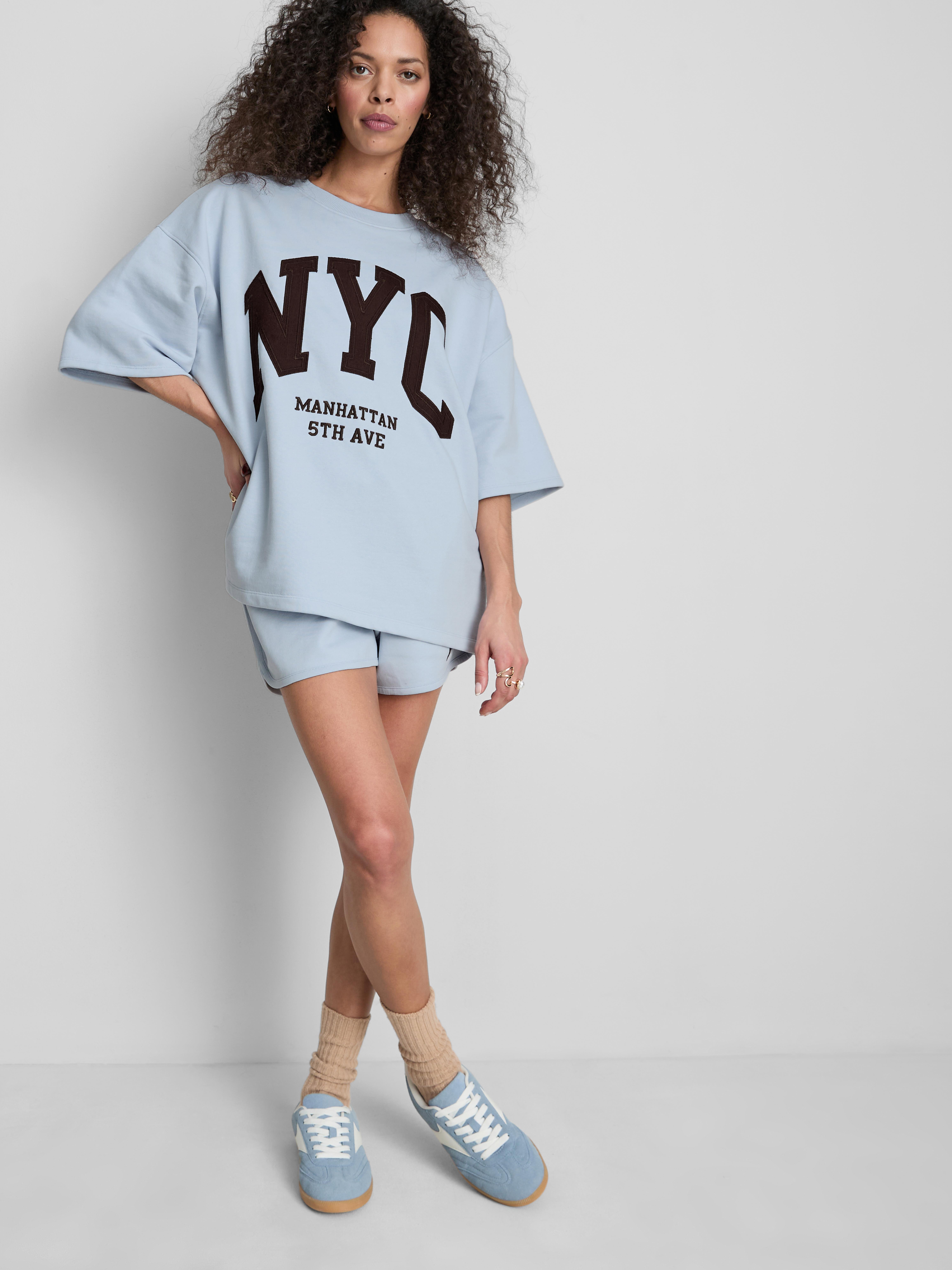 Cotton Rich NYC Drop Sleeve Sweatshirt