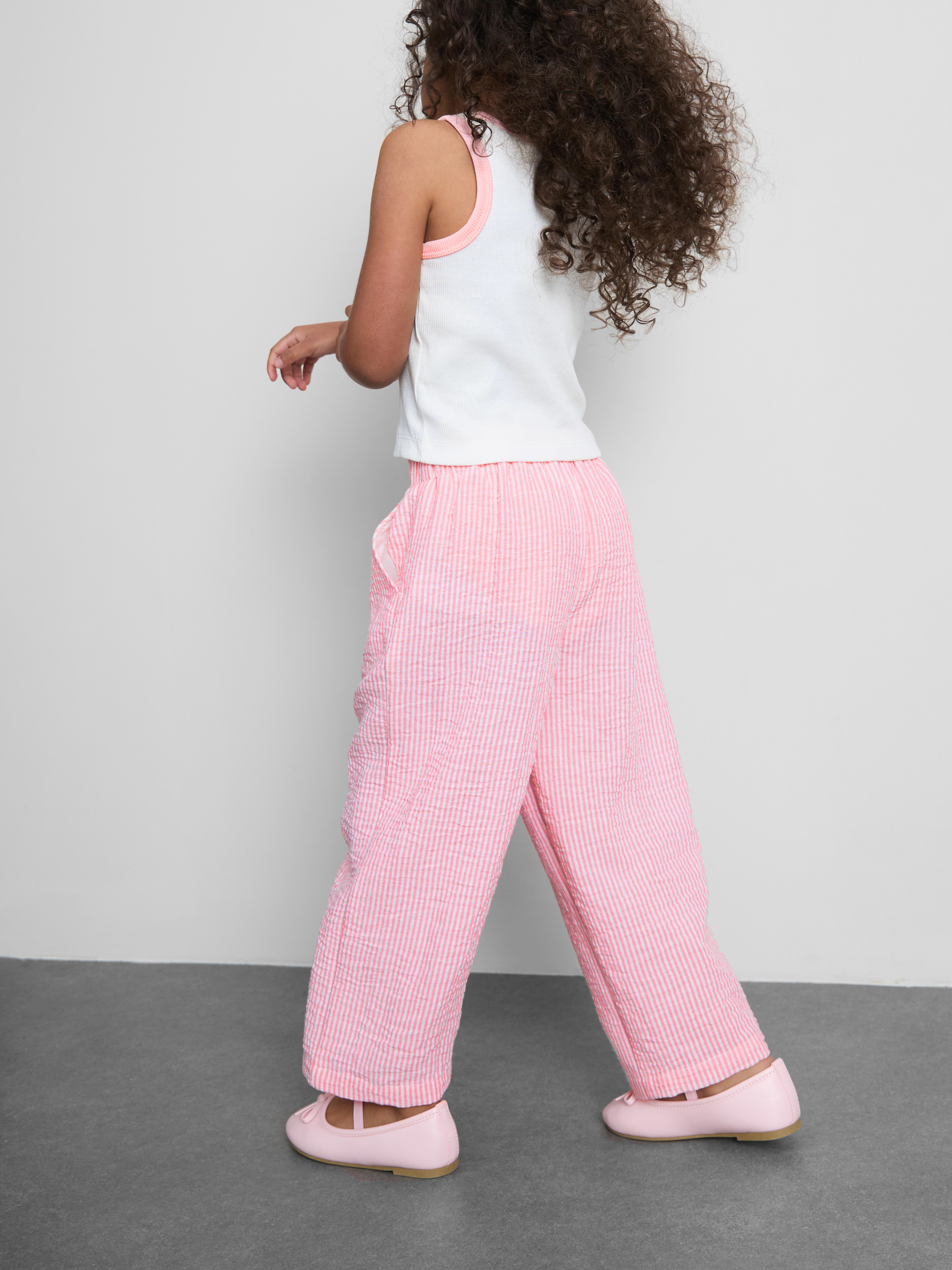 1.5-9yrs | Stripe Seersucker Trousers