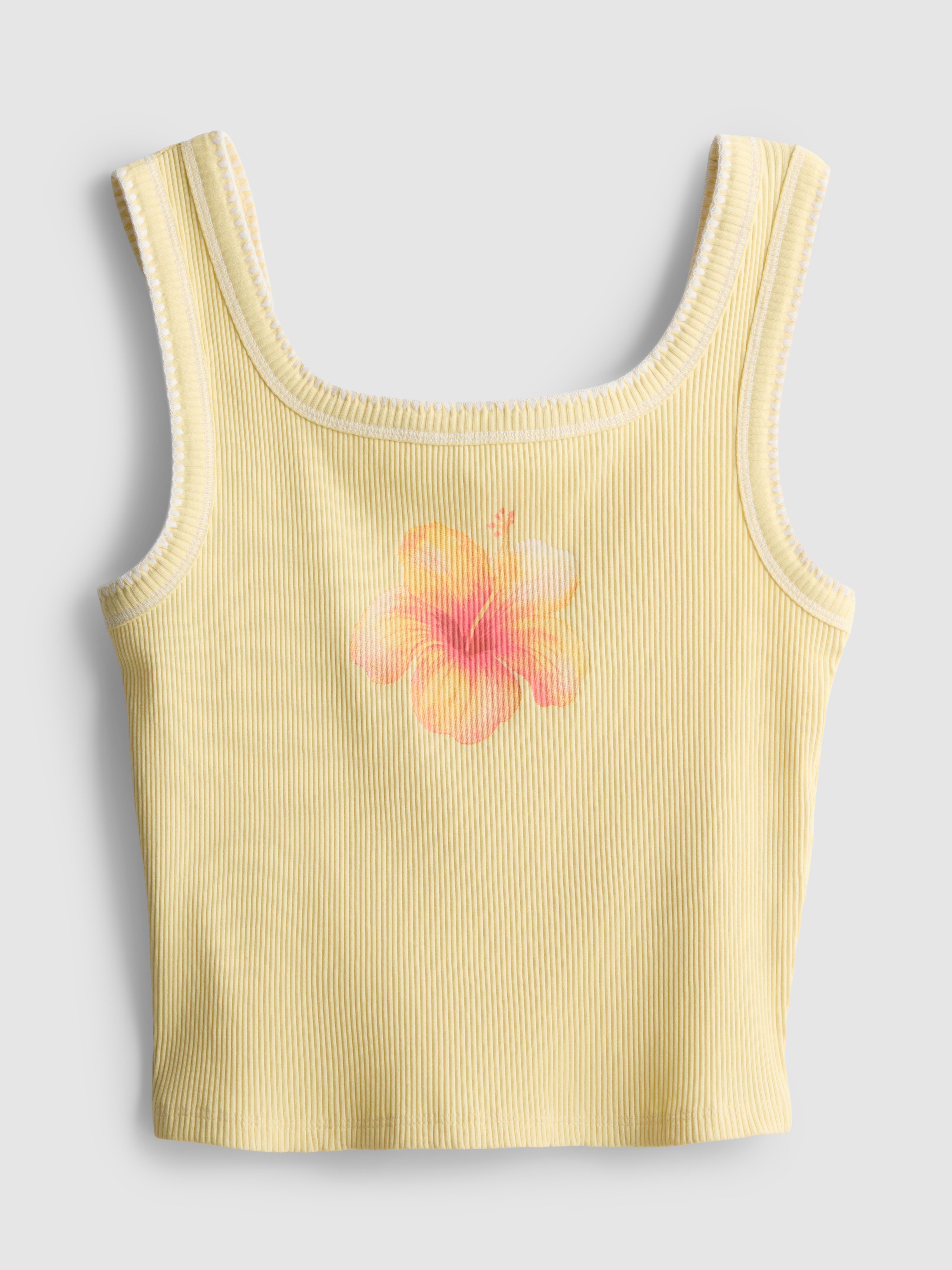 Girls Yellow 7-15yrs | Contrast Stitch Tank | Primark
