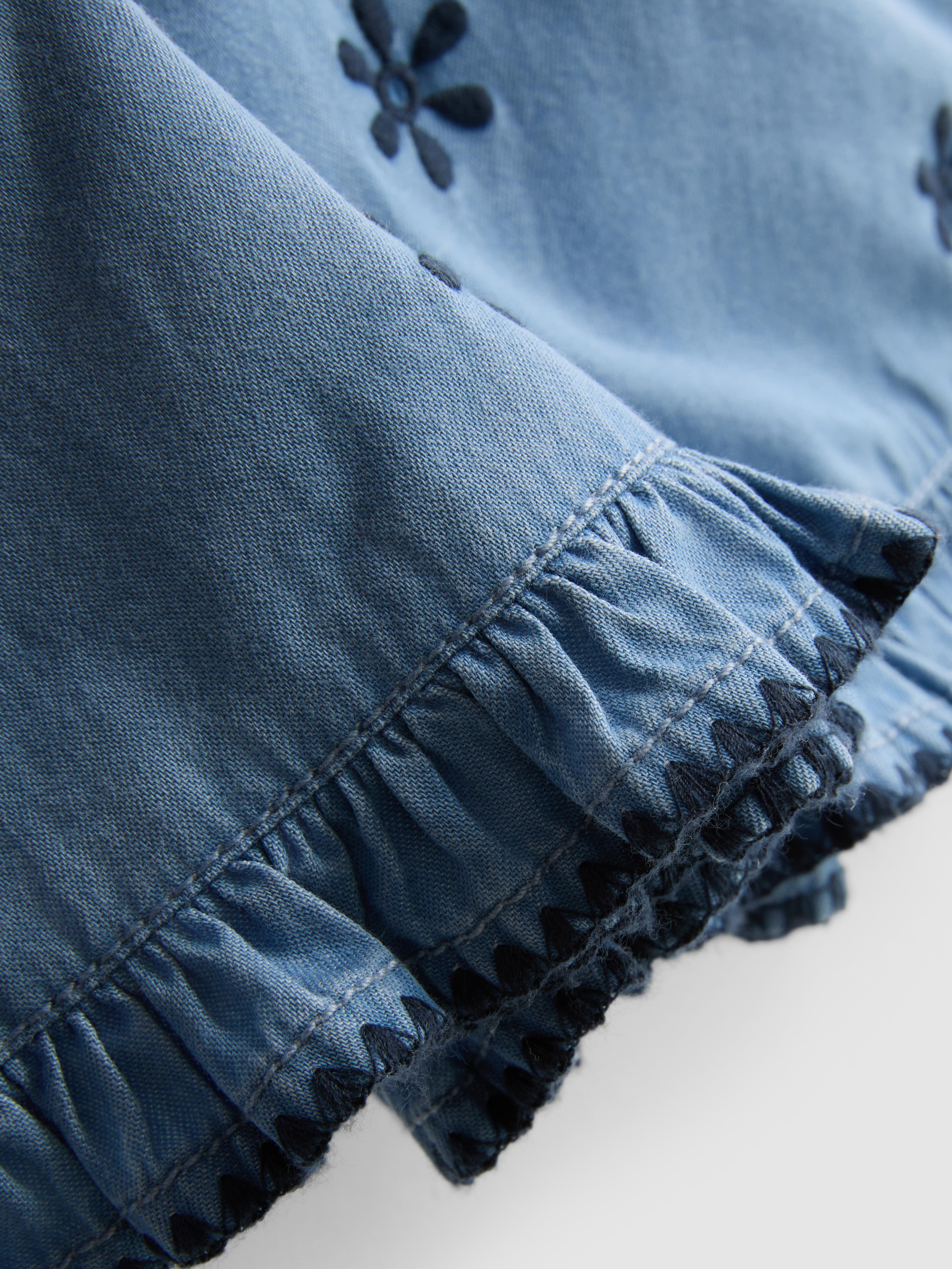 1.5-9yrs | Chambray Blouse and Shorts Set