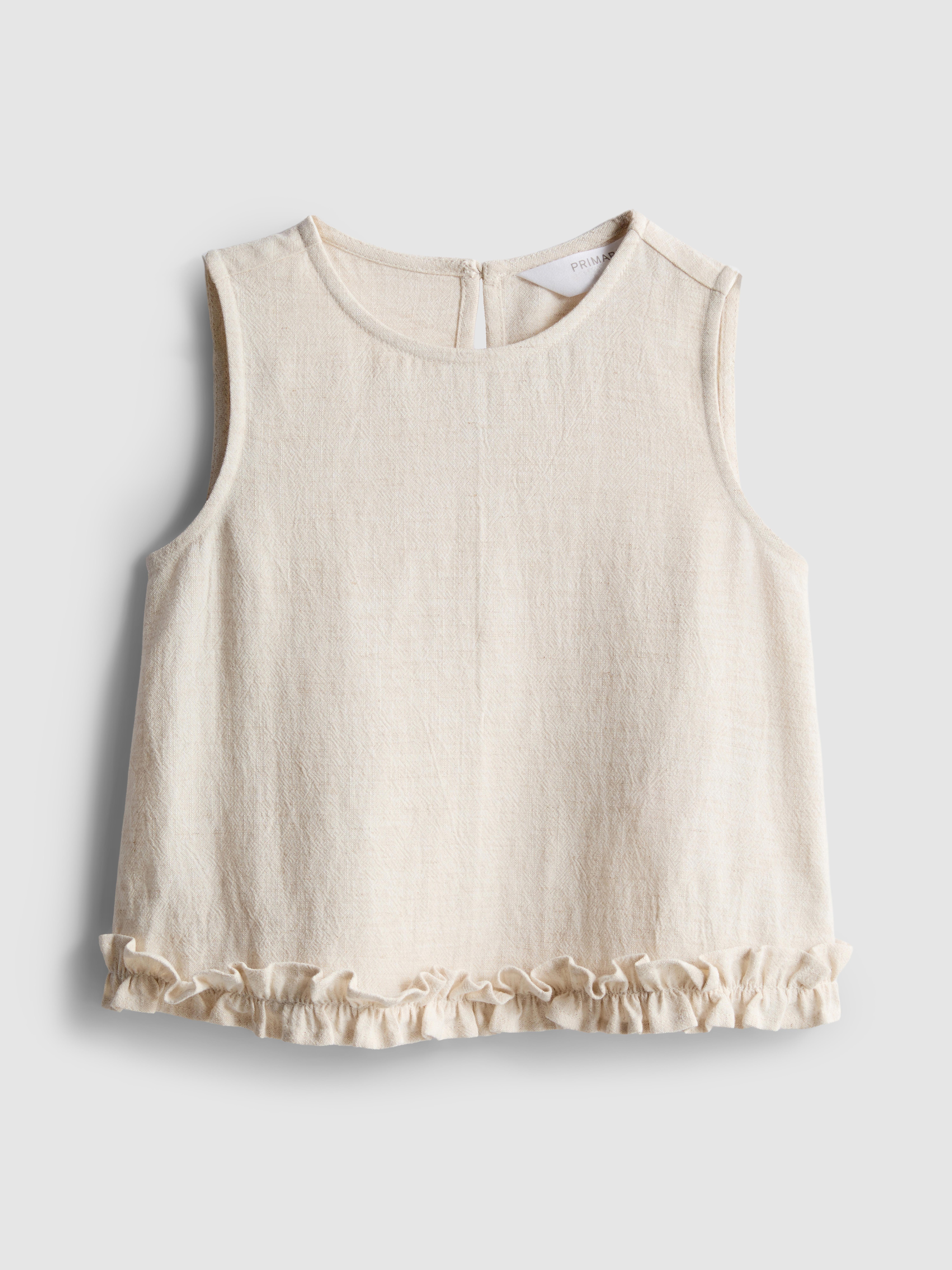 1.5-9yrs | Ruffle Sleeveless Blouse