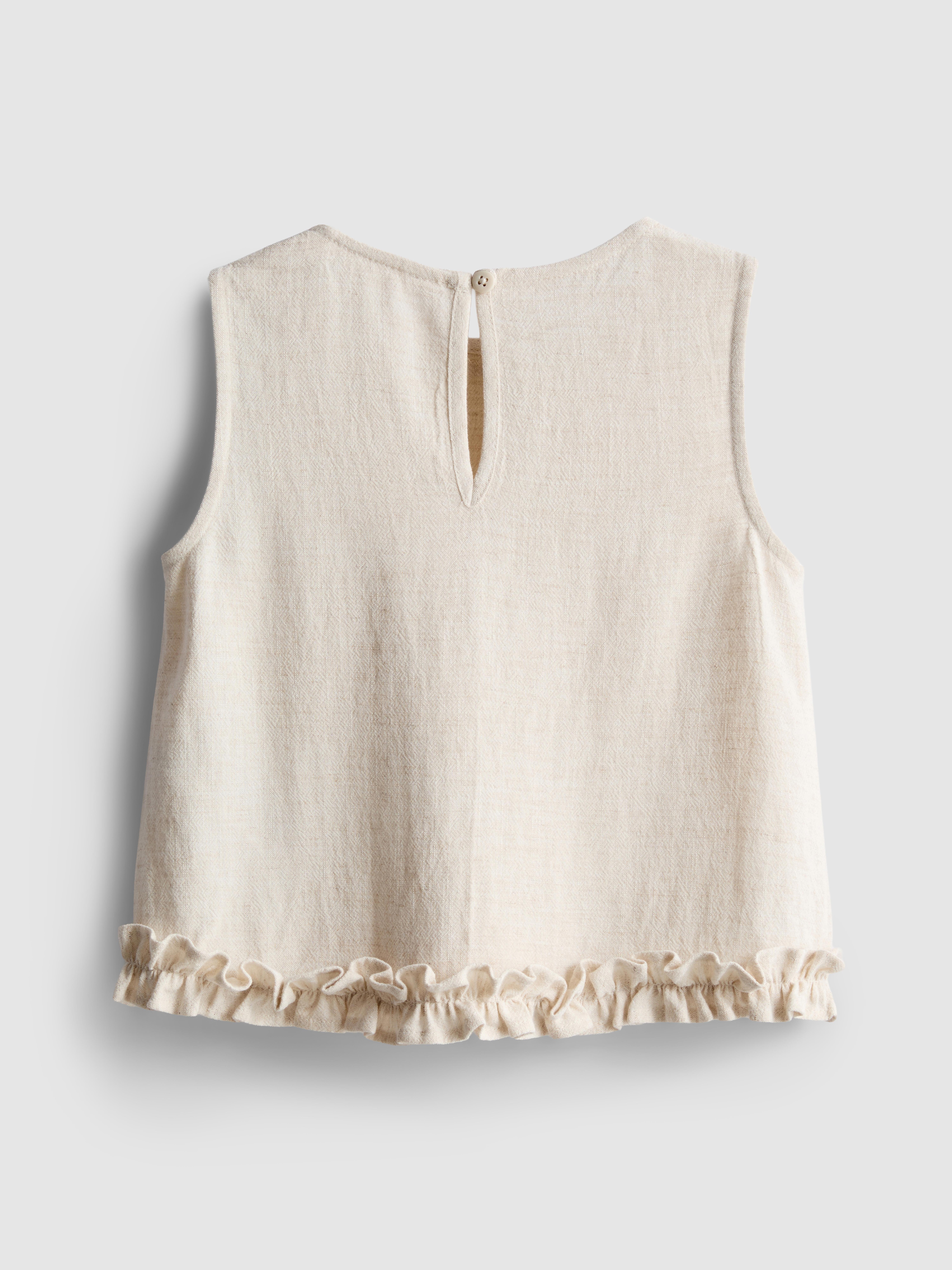1.5-9yrs | Ruffle Sleeveless Blouse