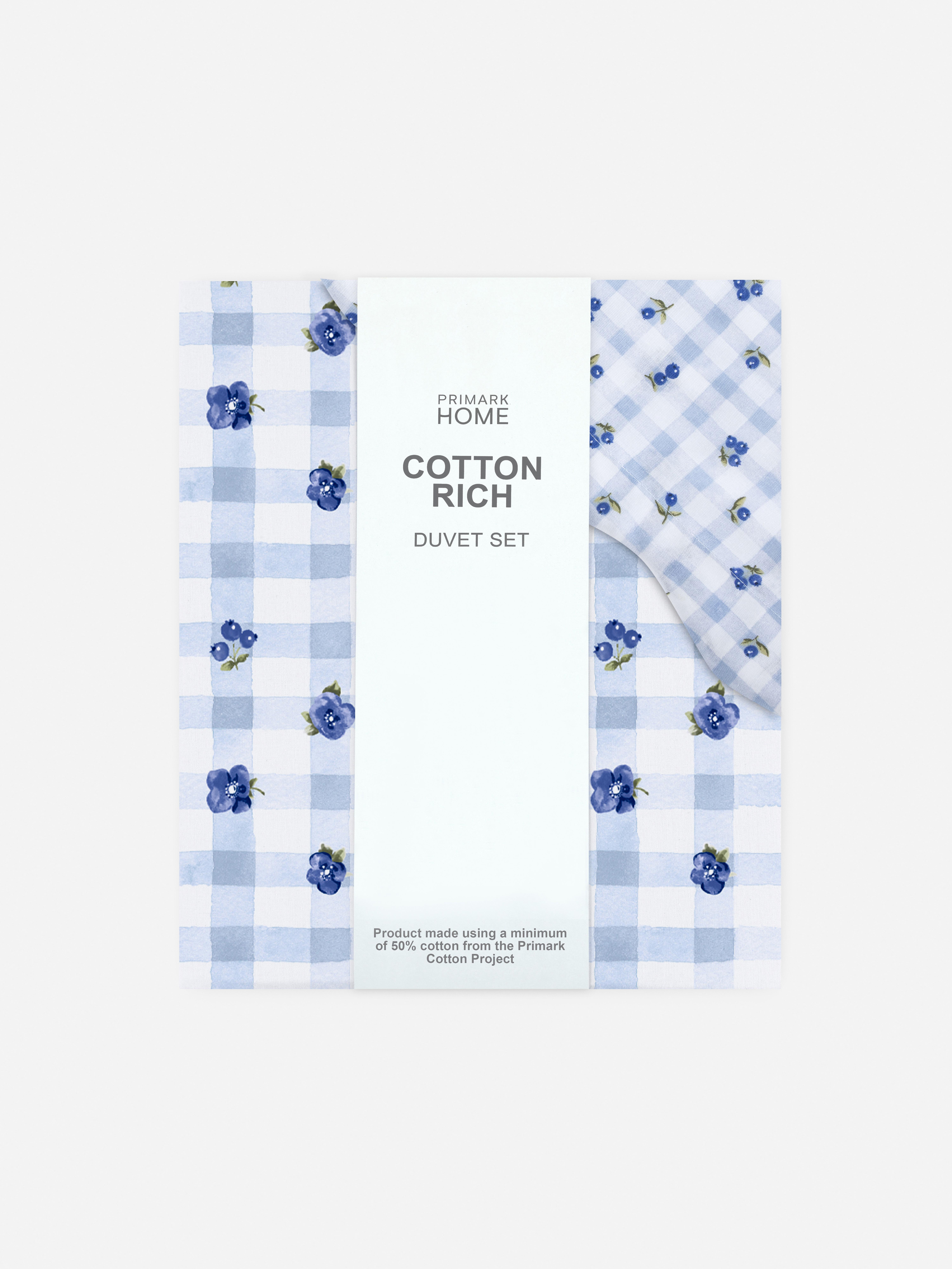 Floral Gingham Duvet Set