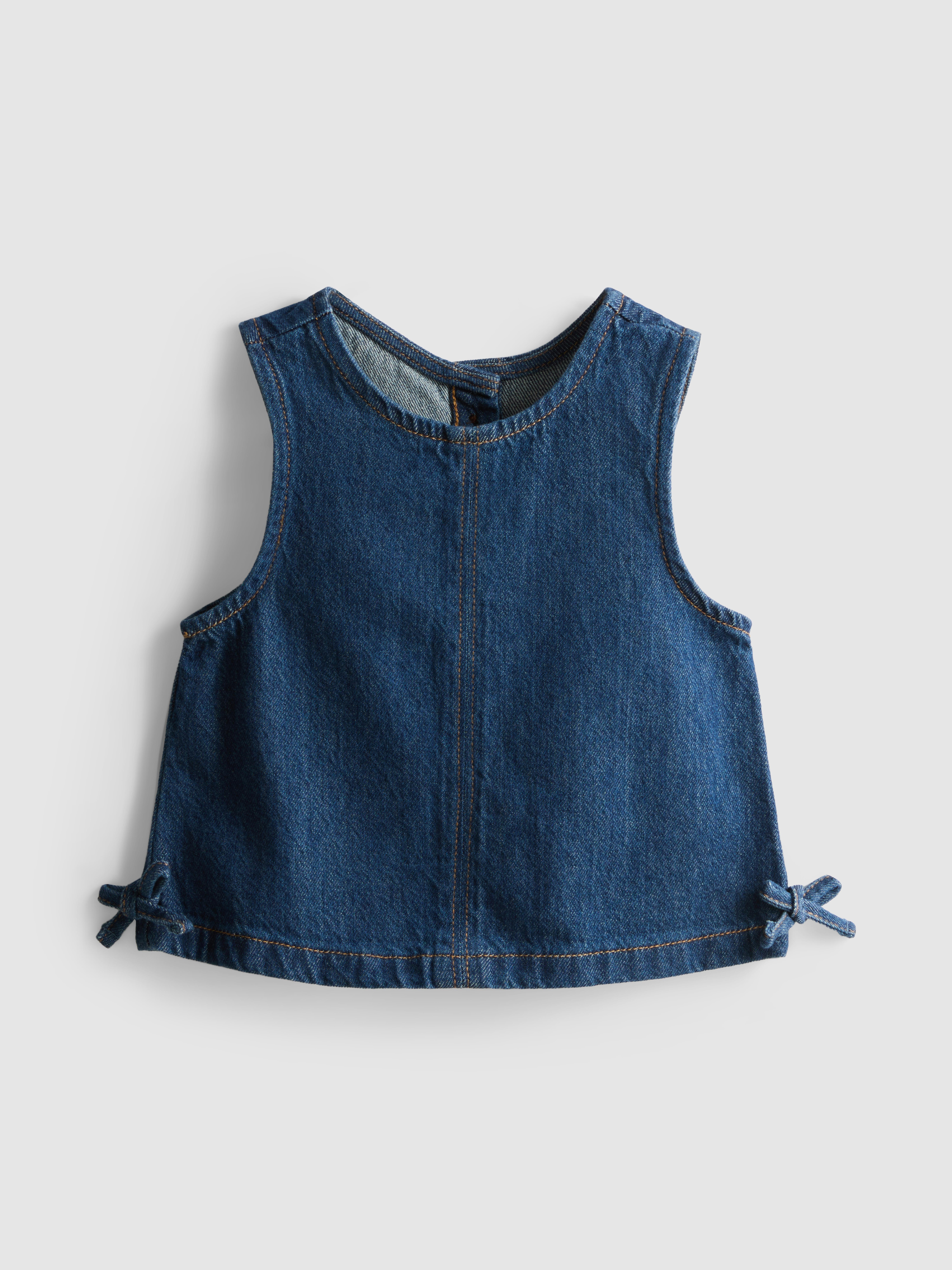 1.5-9yrs | Sleeveless Denim Blouse