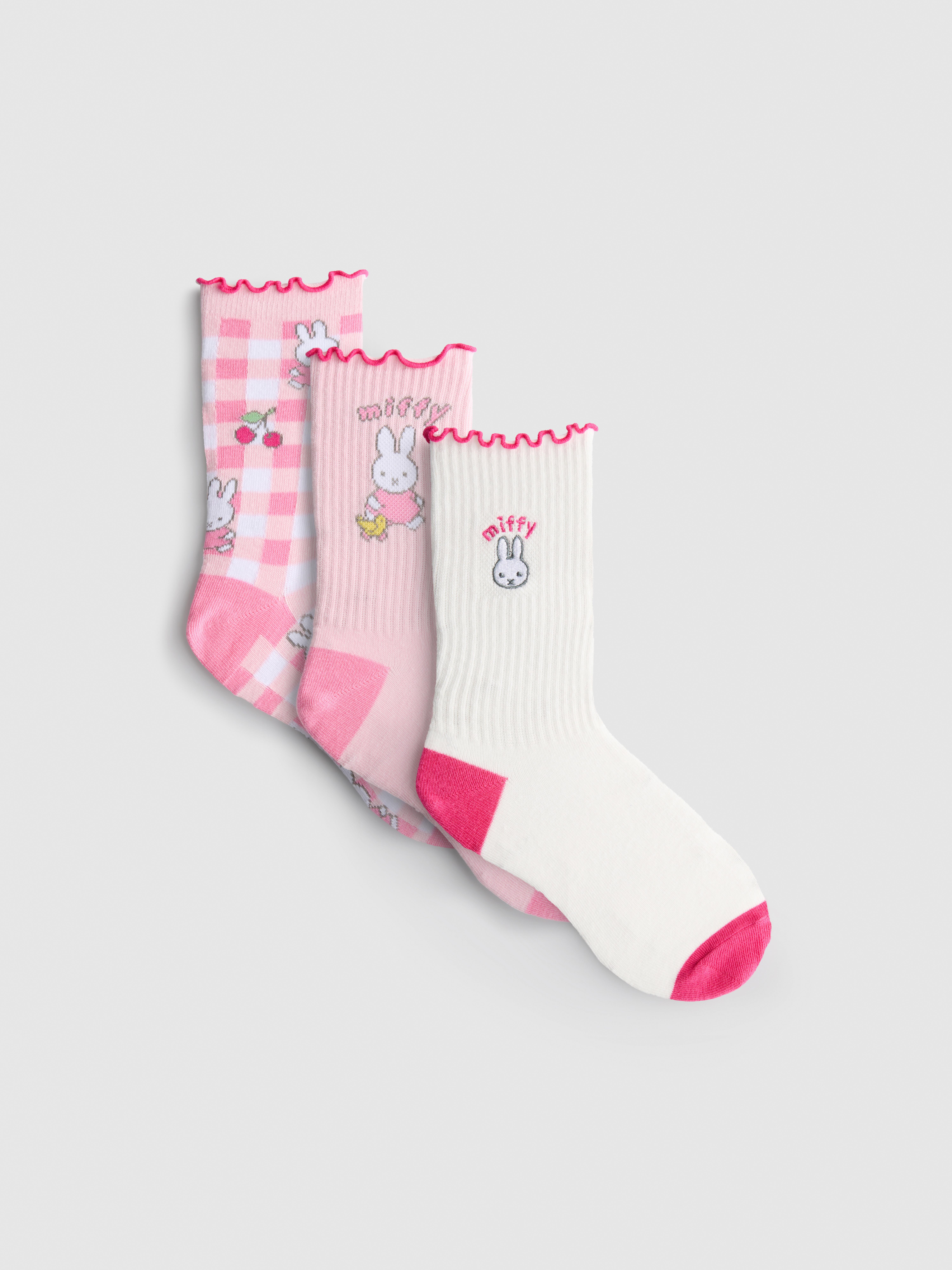 Confezione da 3 paia di calze in misto cotone Miffy