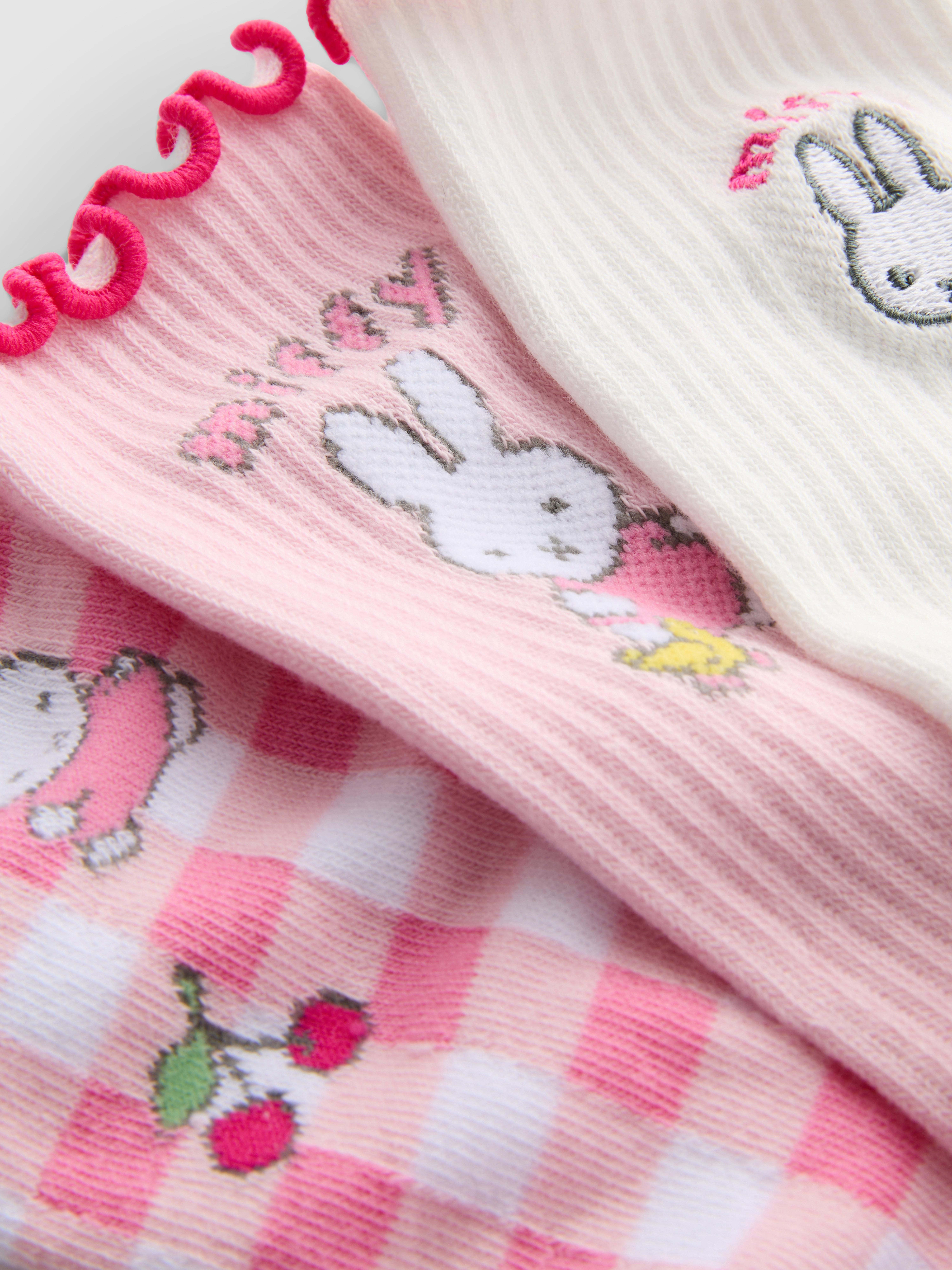 „Miffy“ Crew-Socken aus Baumwollmischung, 3er-Pack