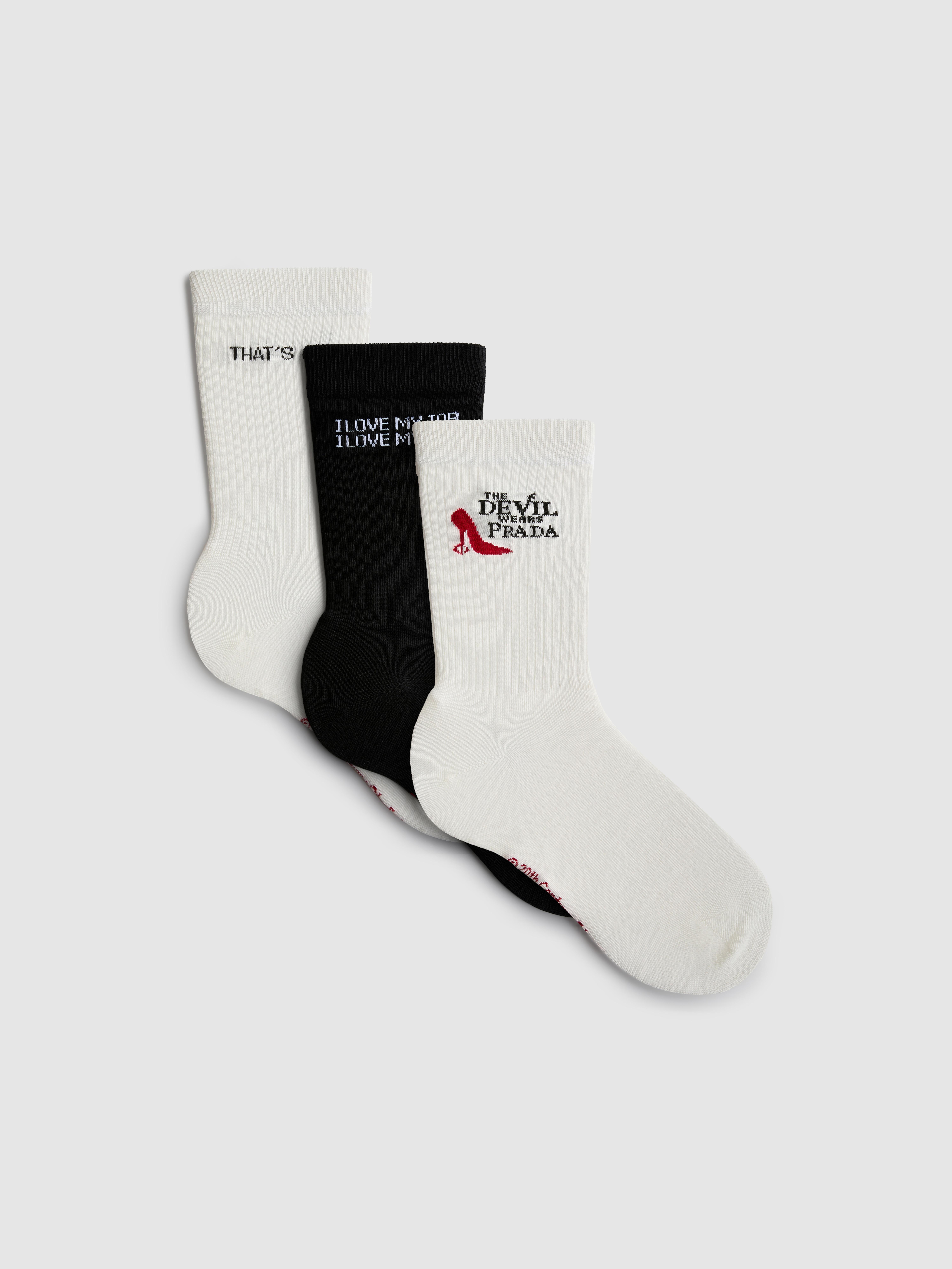 „Der Teufel trägt Prada“ Crew-Socken, 3er-Pack