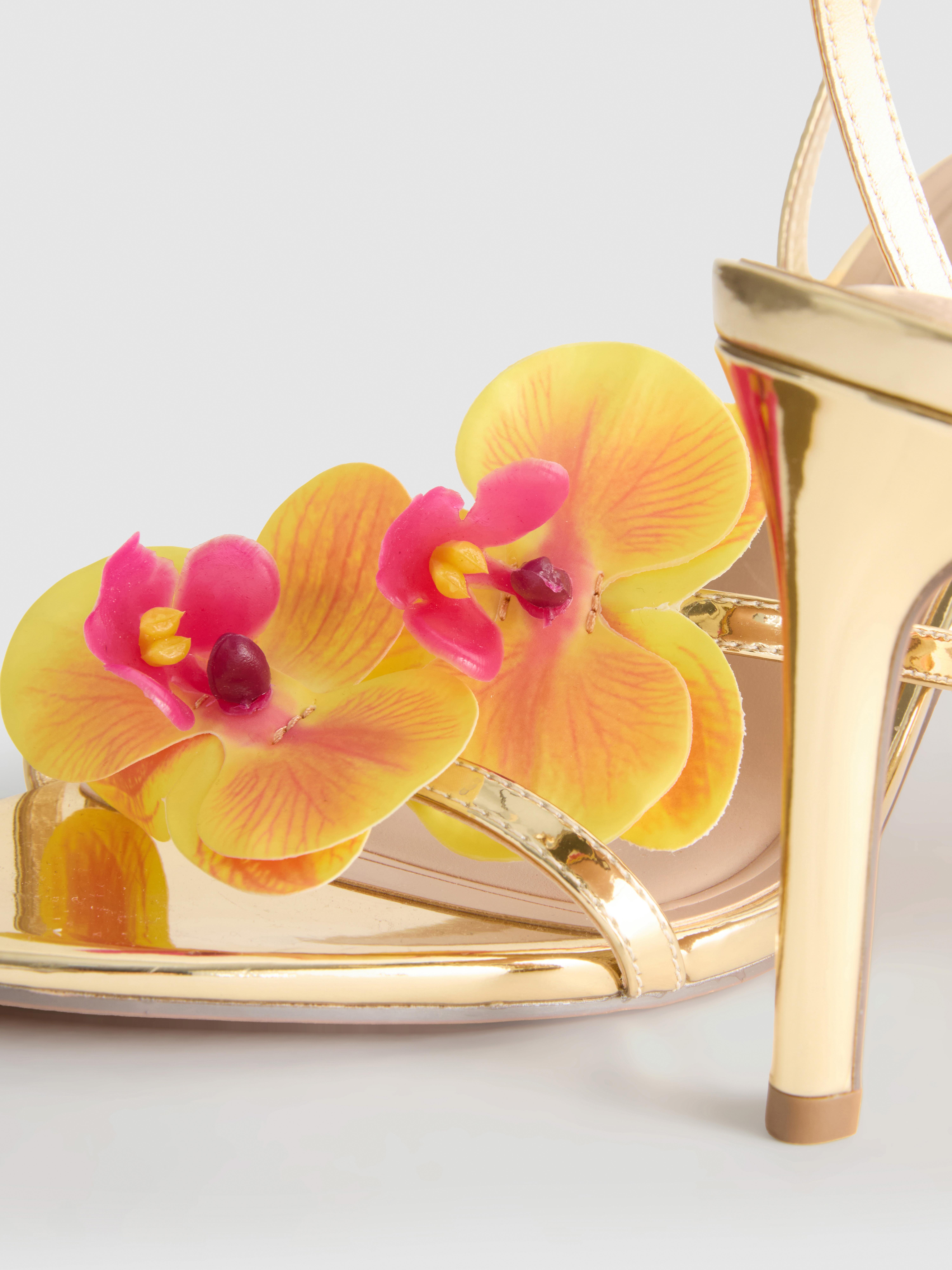 Floral Strappy Heeled Sandals