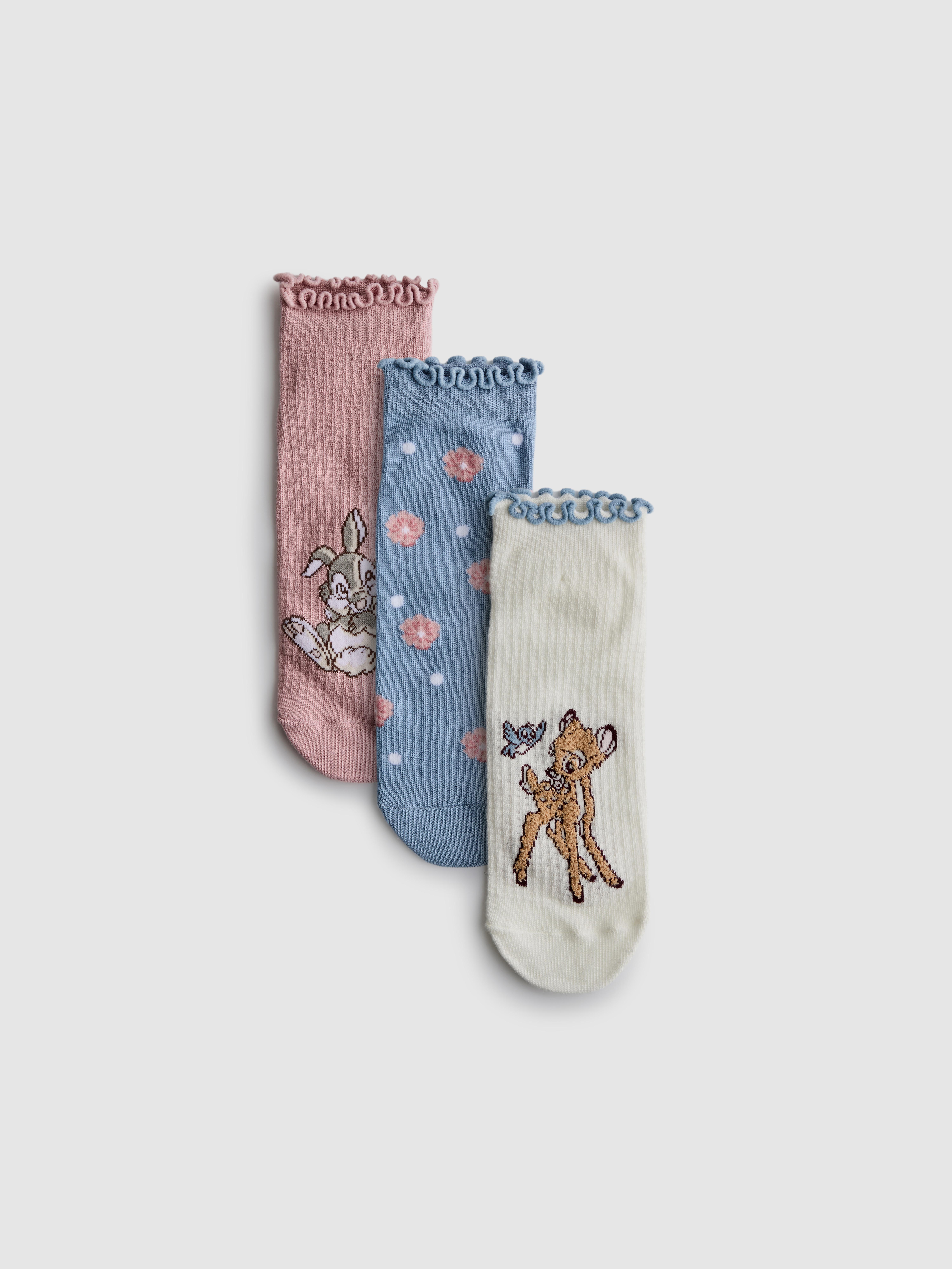 Lot de 3 paires de chaussettes de sport en coton mélangé Disney Bambi