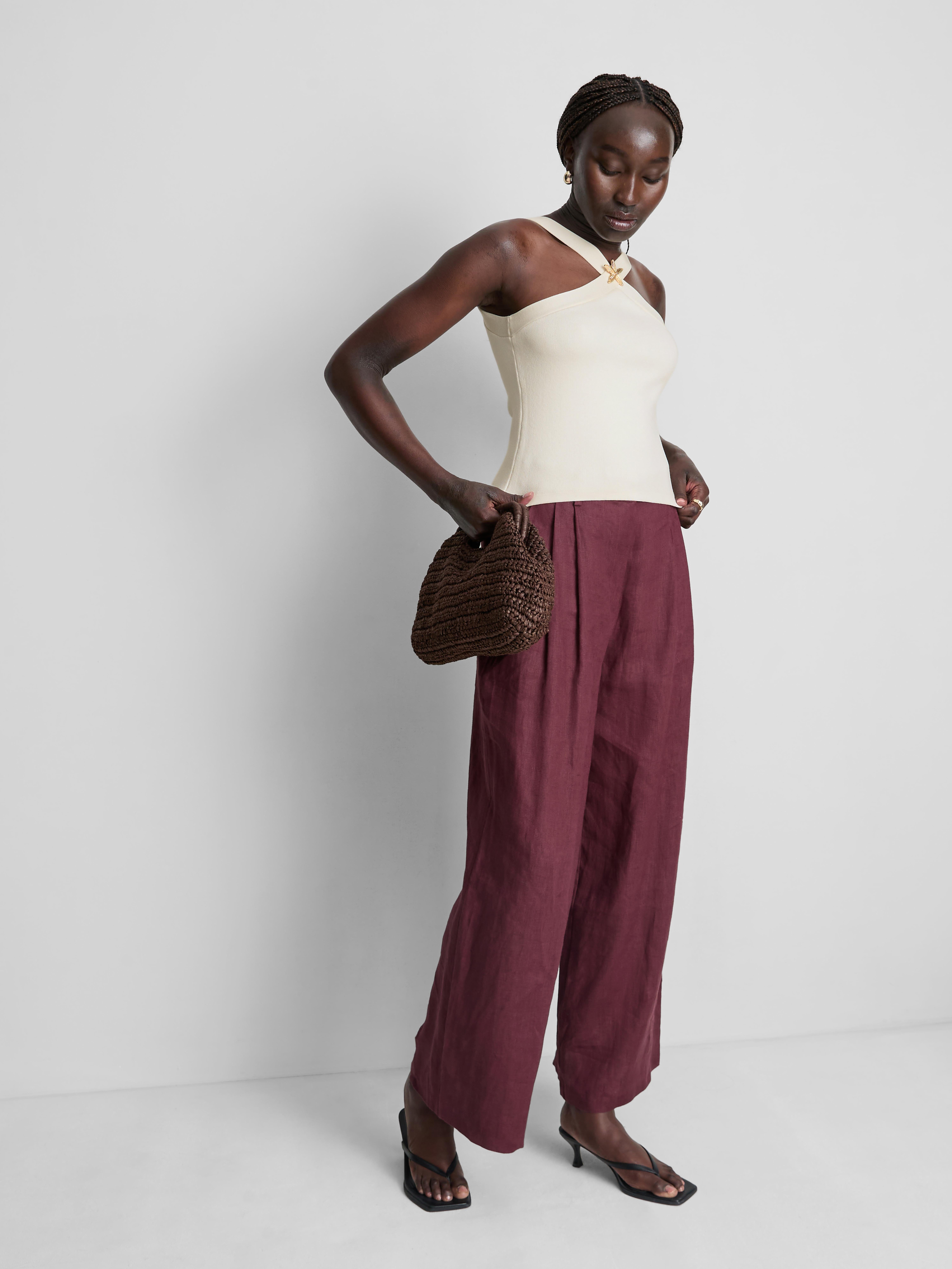 Neckholder-Top mit Seestern-Applikation