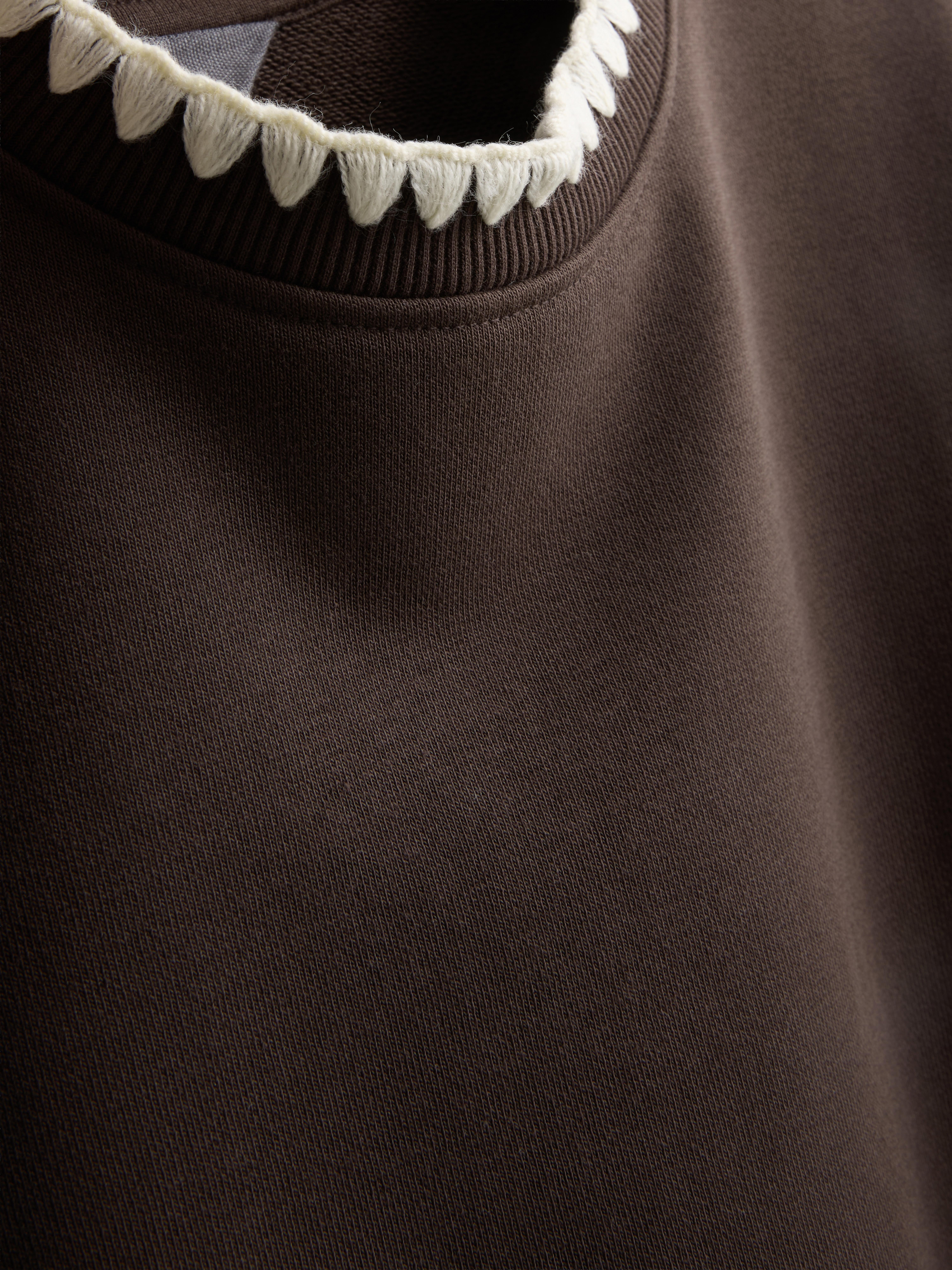 Cotton Rich Crochet Trim Sweatshirt