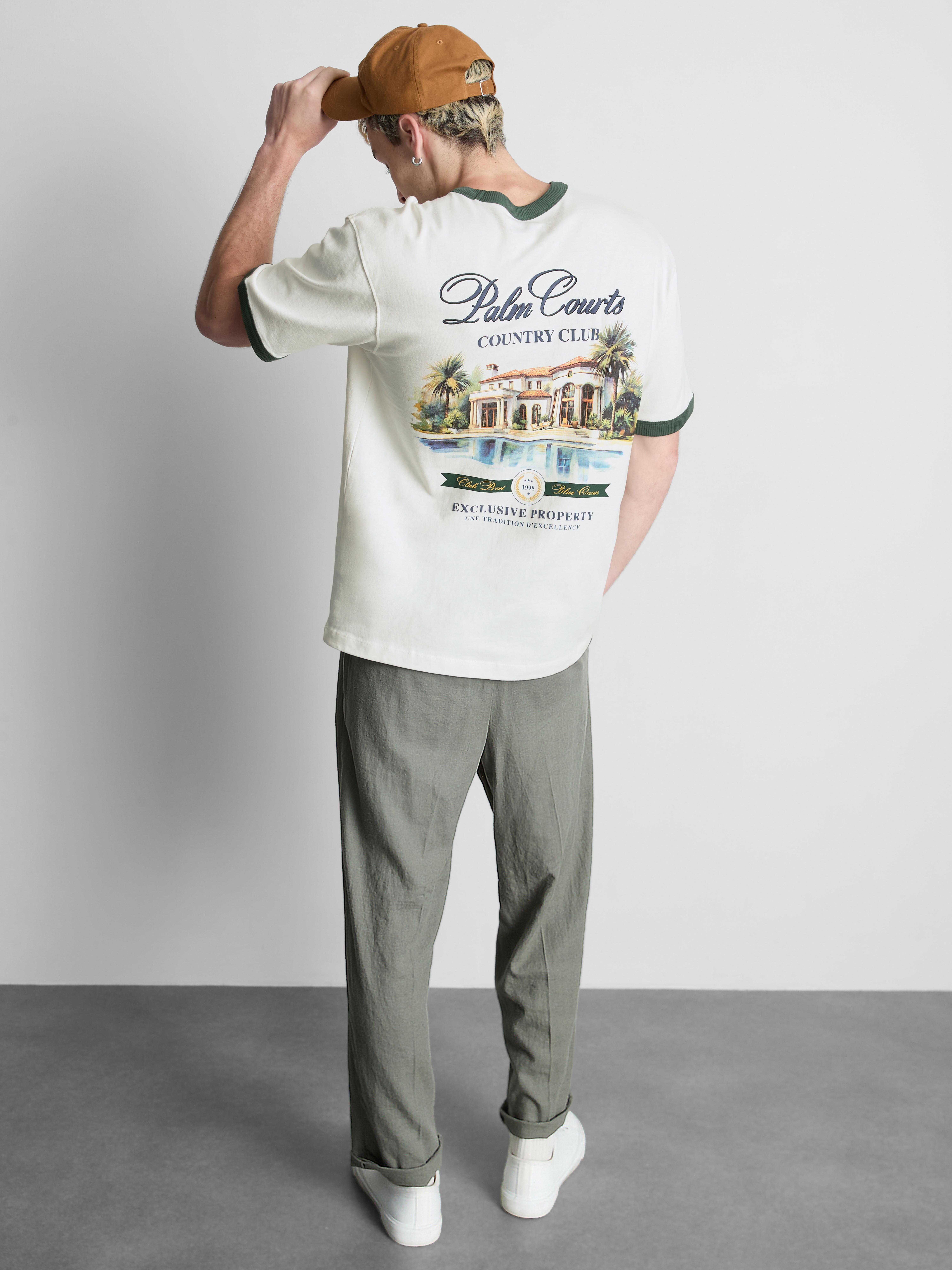 Palm Courts Ringer T-Shirt