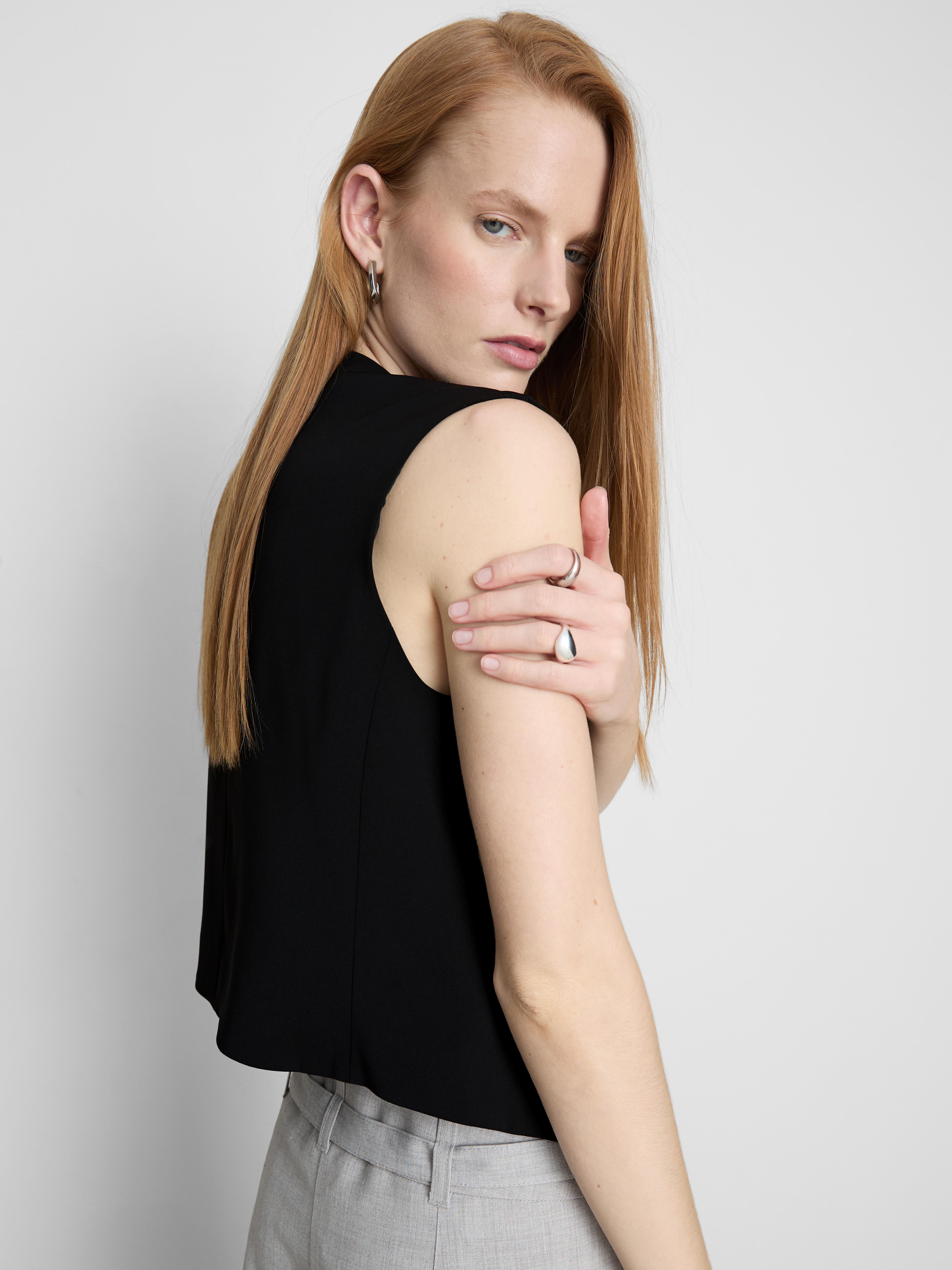 Lila Cross Front Waistcoat