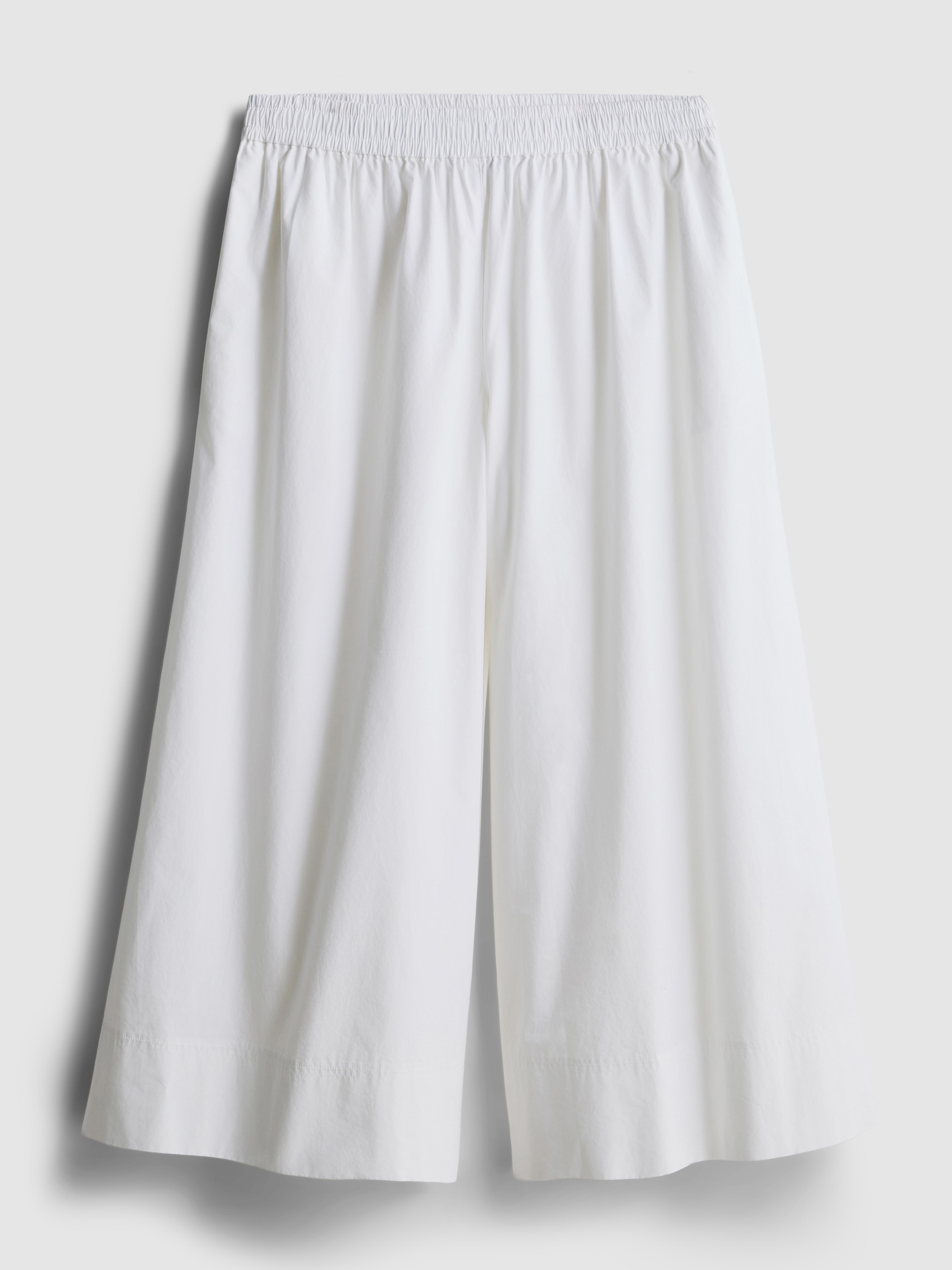 Pantaloni culotte in cotone effetto carta