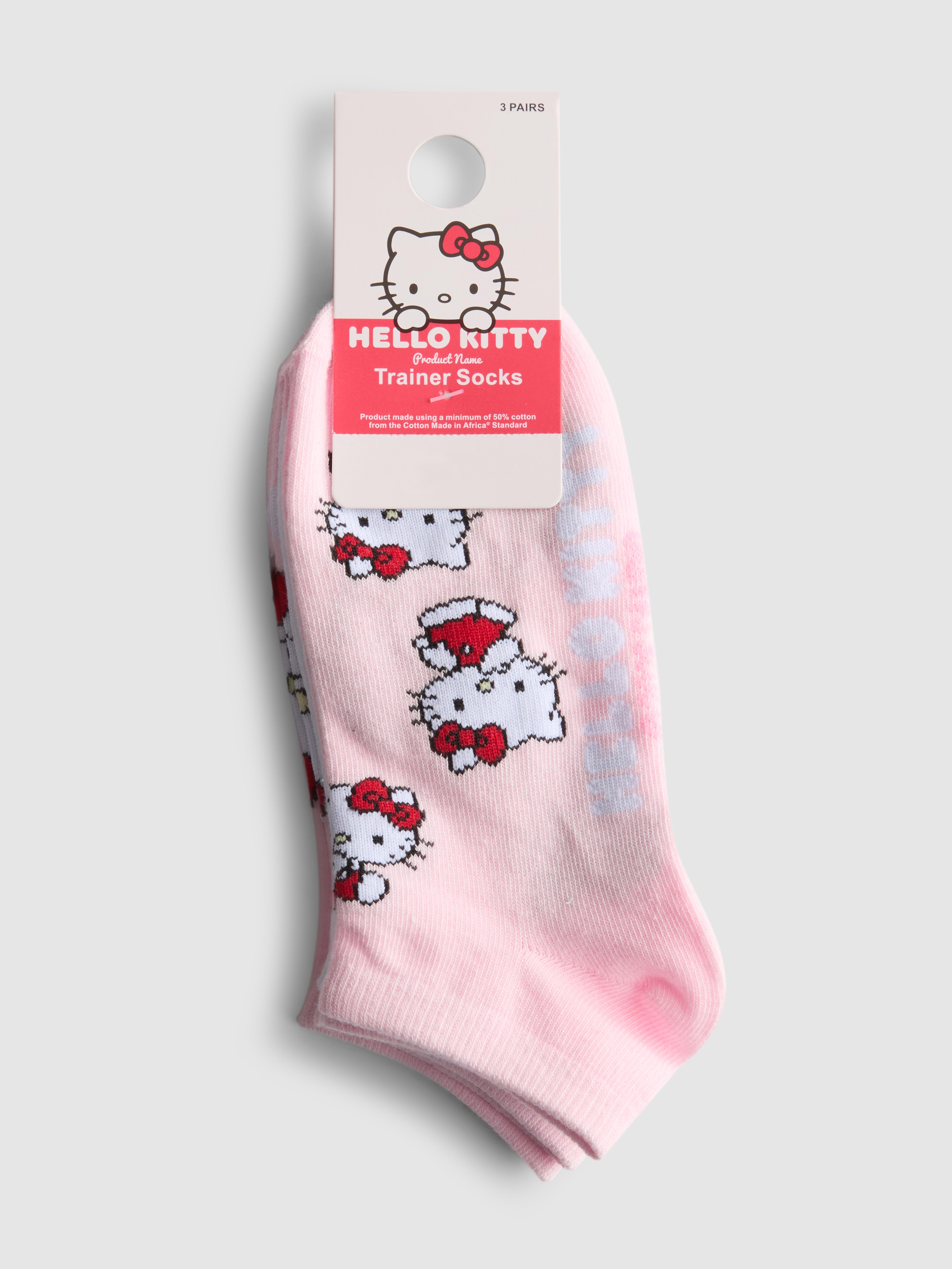Lot de 3 paires de chaussettes de sport Hello Kitty