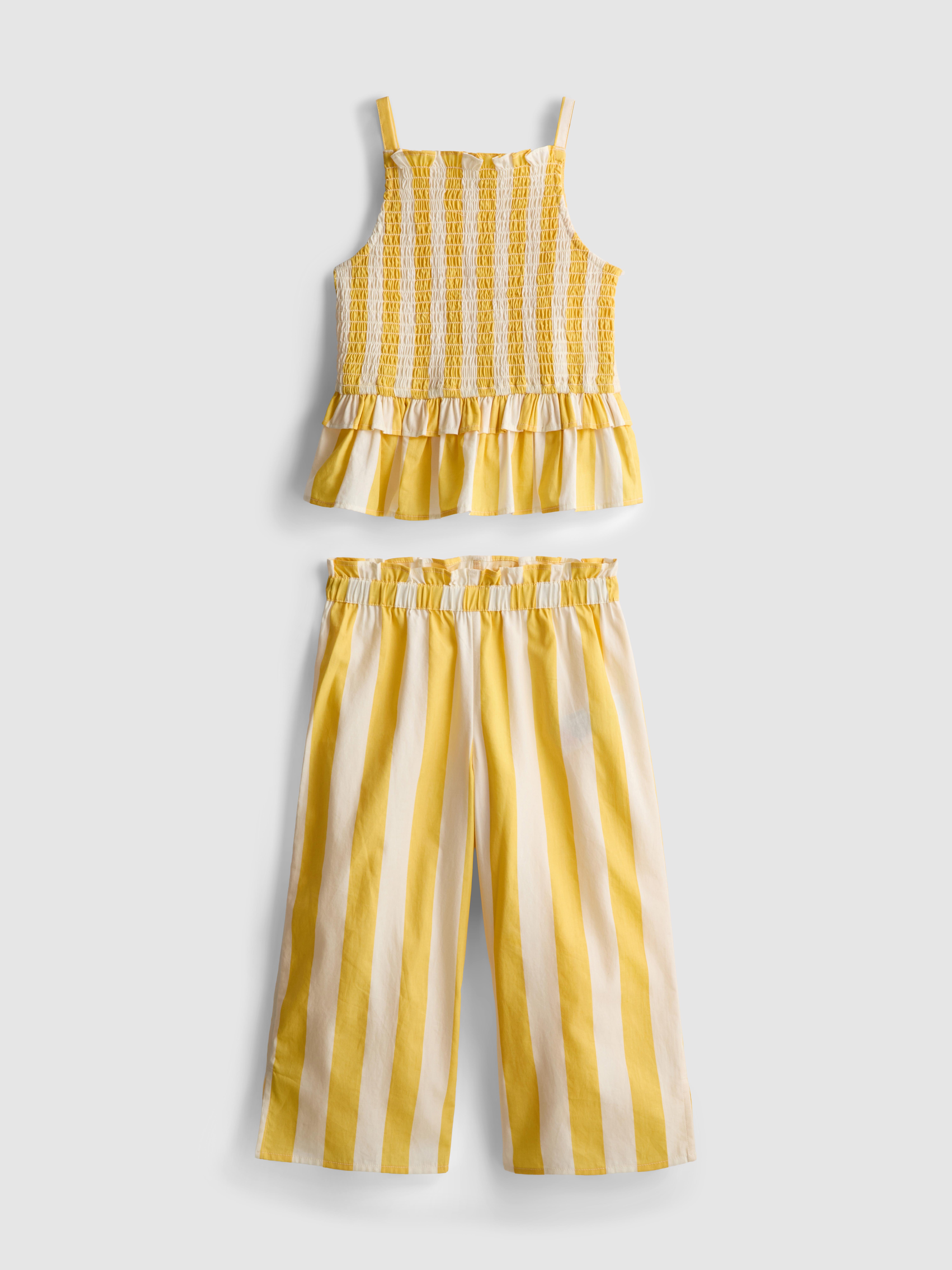 1,5-9 años | Blusa a rayas con péplum y pantalones