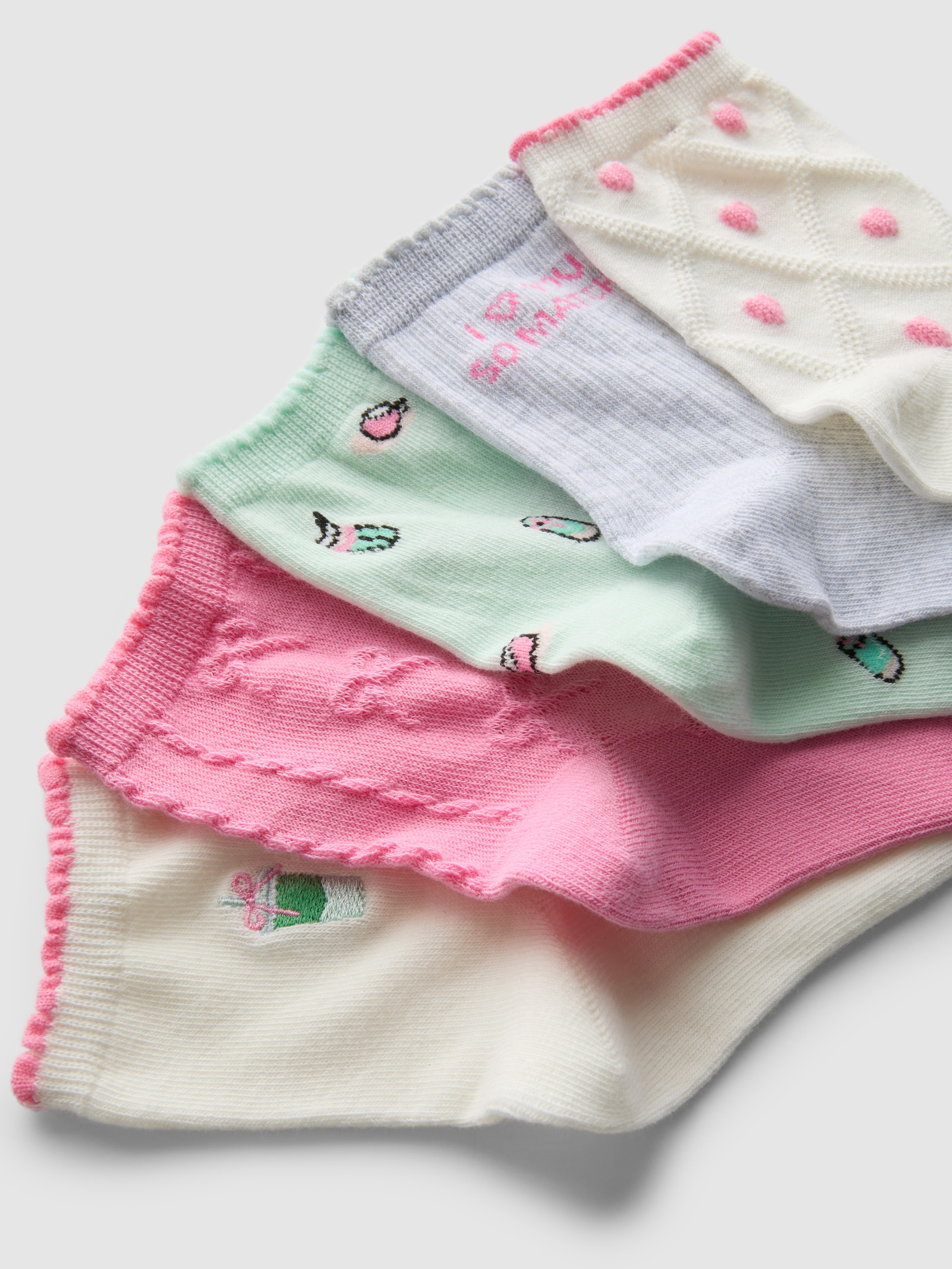 Lot de 5 paires de chaussettes à motif matcha