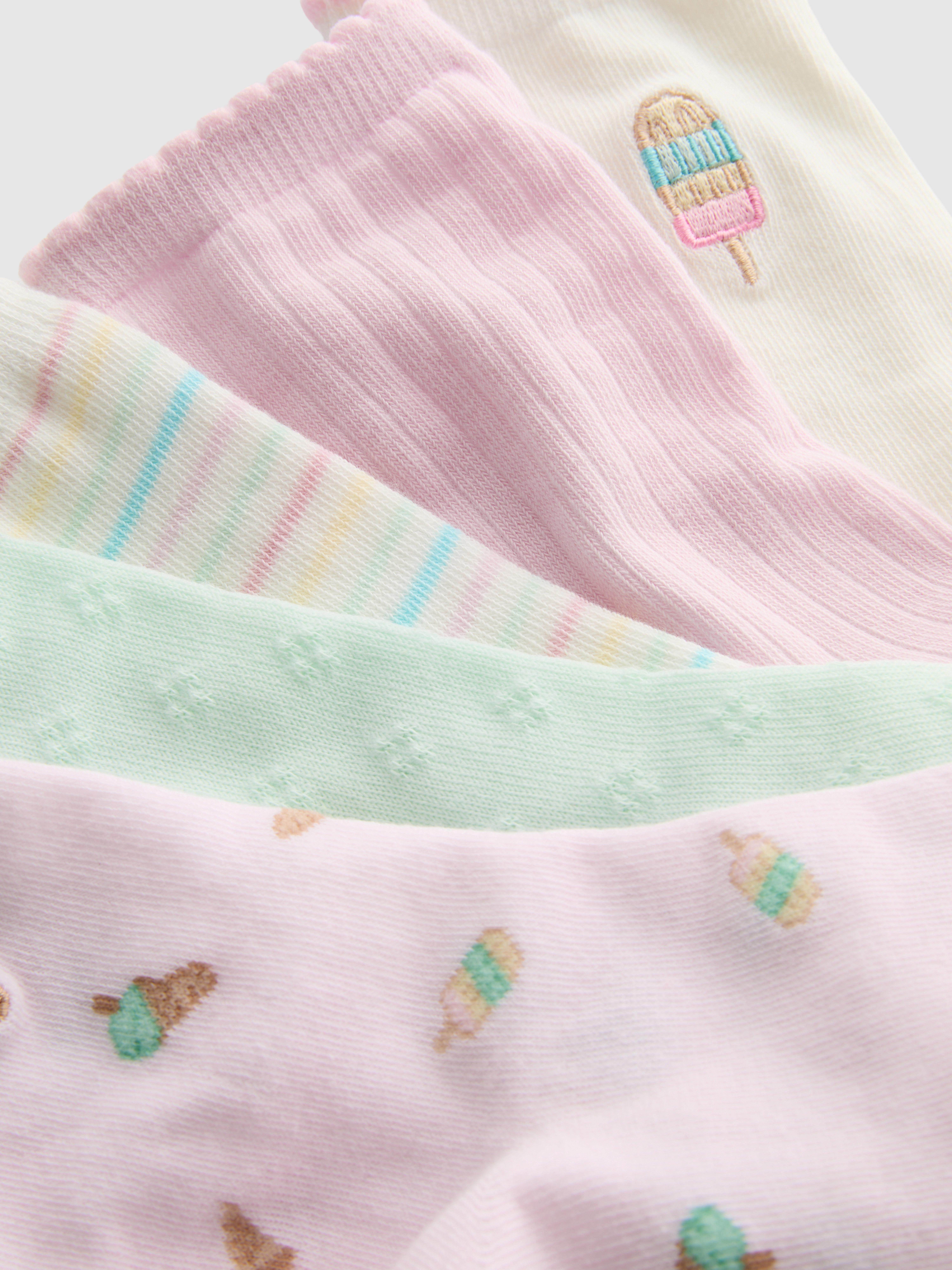 5pk Ice Cream Crew Socks