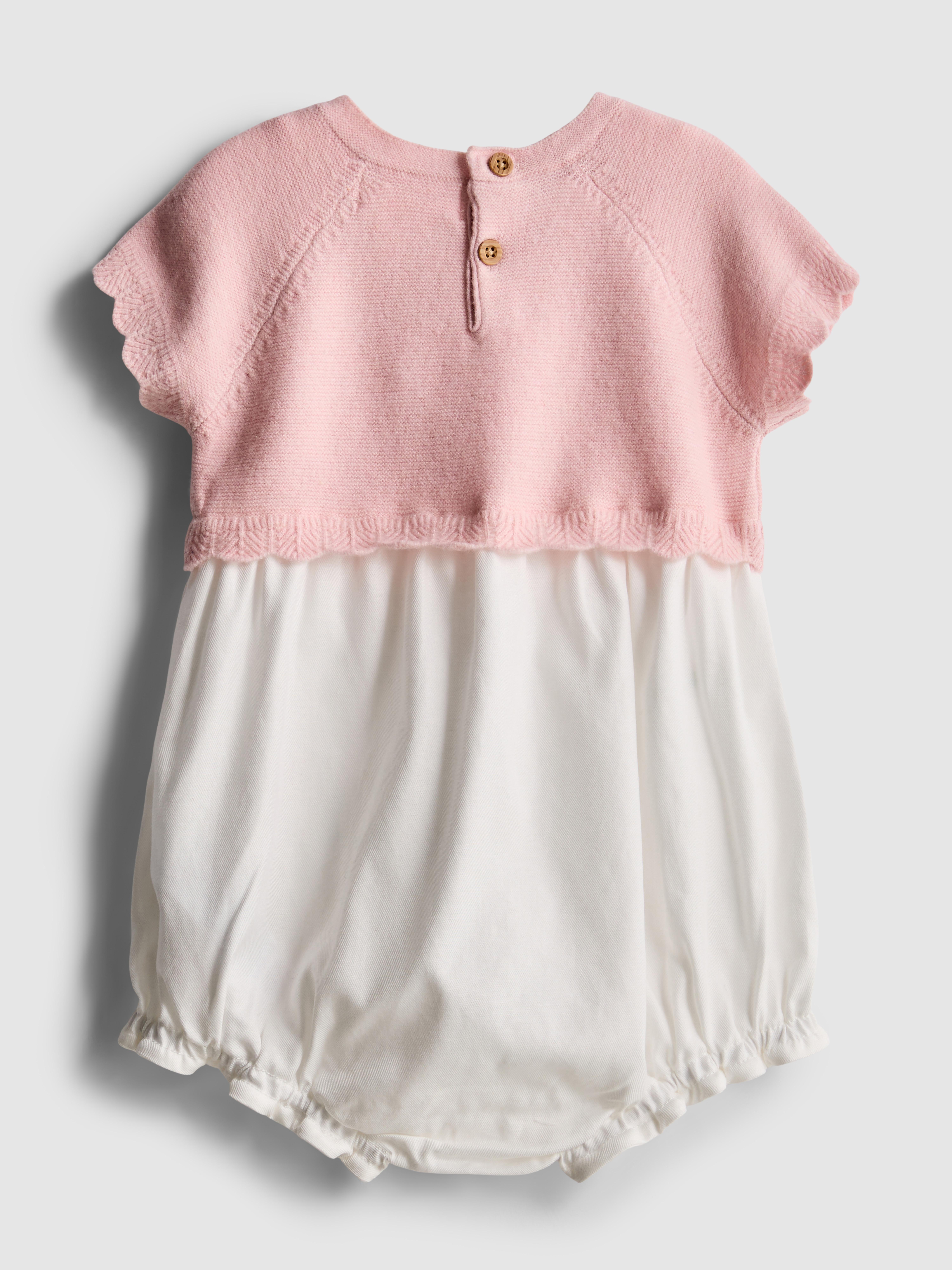 0–18 mies. | Dzianinowy haftowany pajacyk