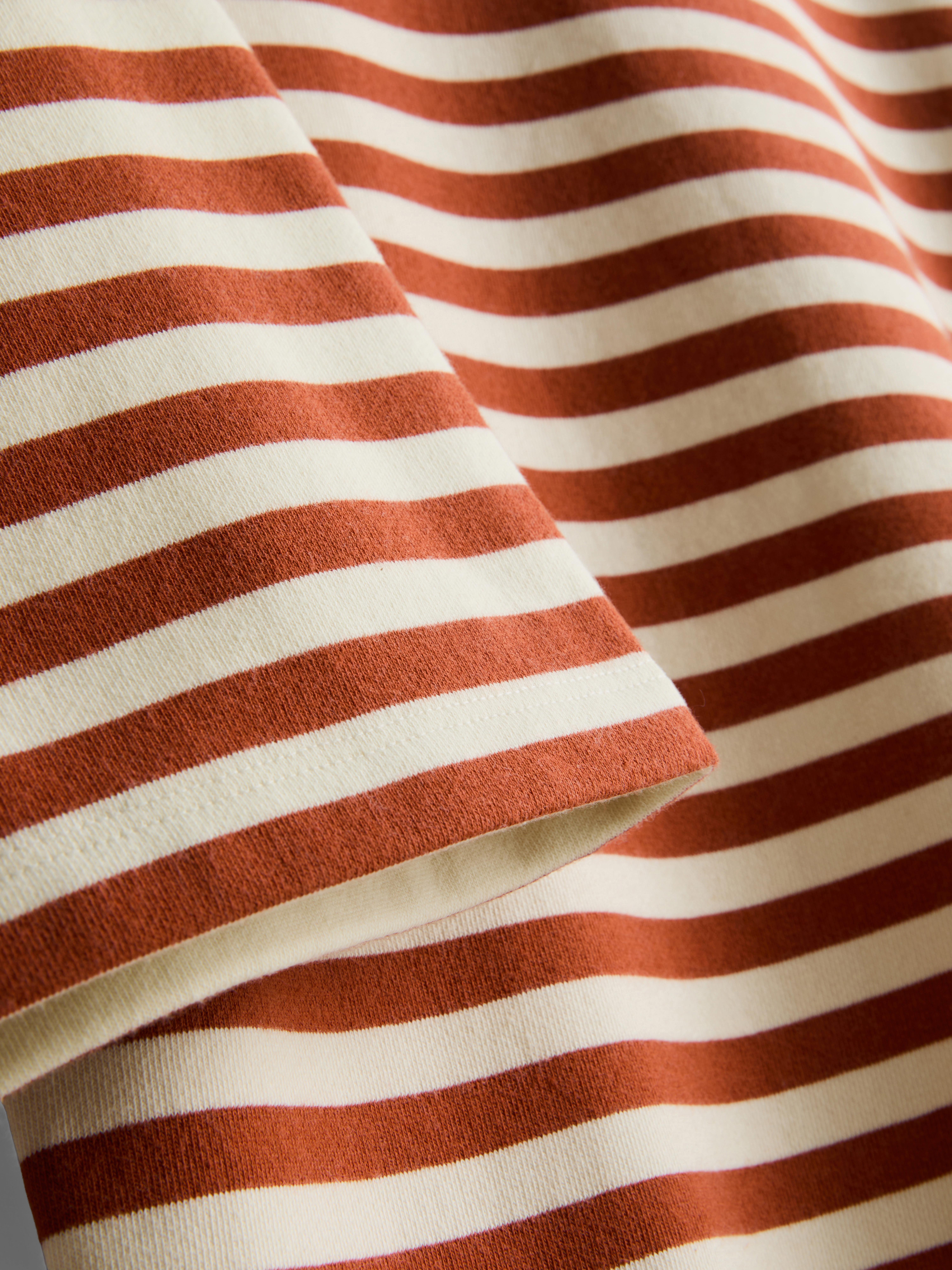 Camisola manga curta riscas rica algodão