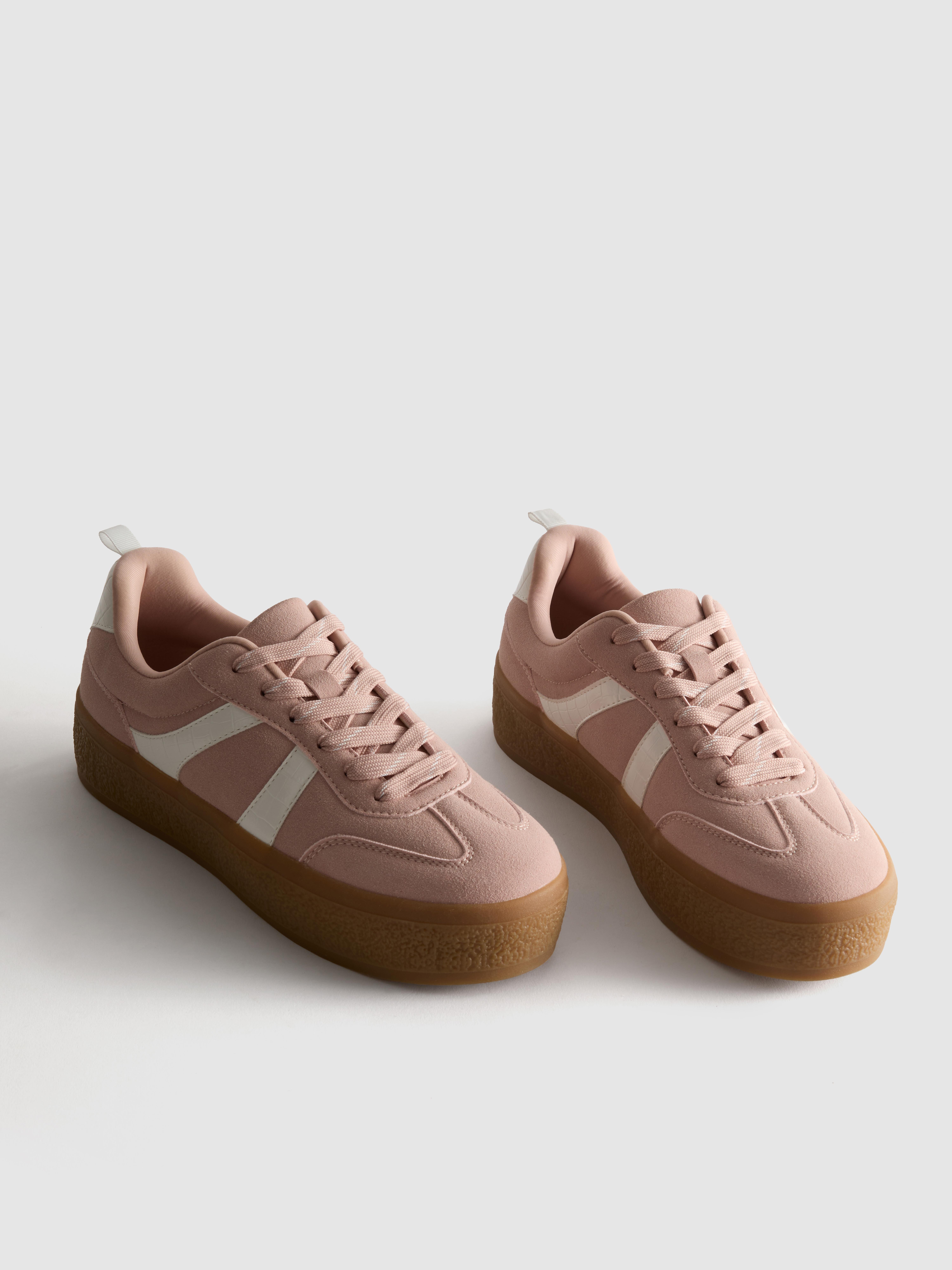 Sneakers met rubberen platformzolen
